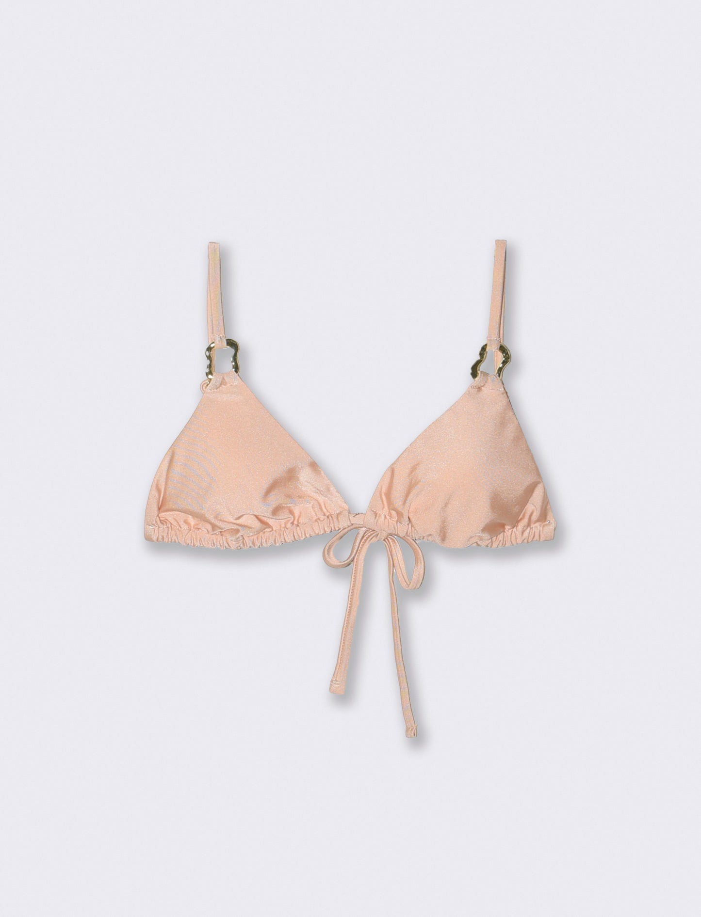 Reggiseno mare triangolo con anelli - Beige