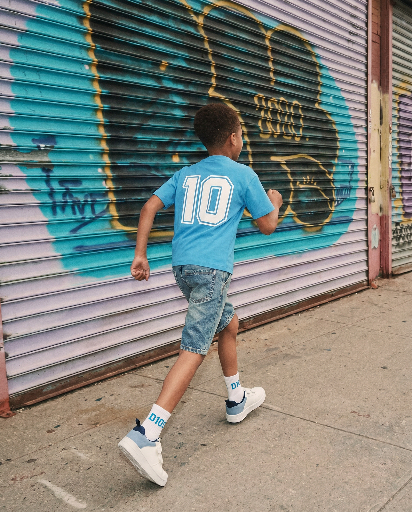 T-shirt D10S mezza manica in jersey - Azzurro