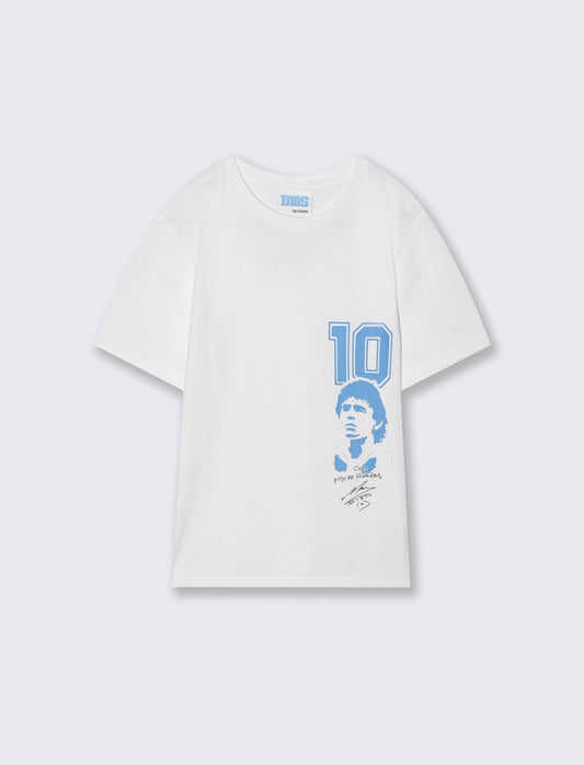 T-shirt D10S mezza manica in jersey - Bianco