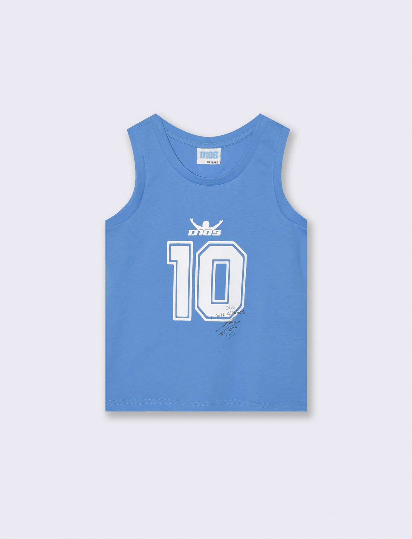 D10S Cotton Jersey Tank Top - Sky blue