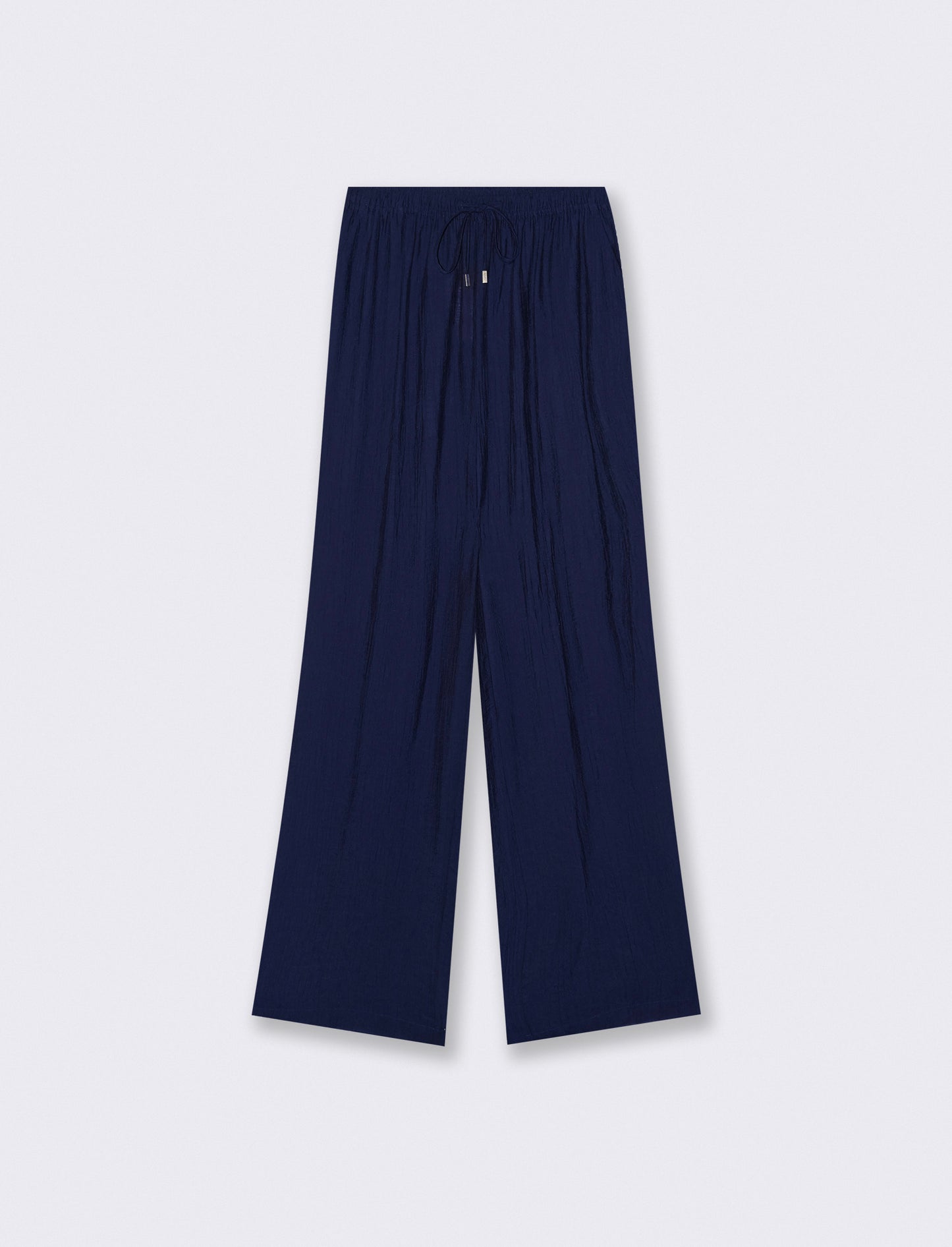 Pantalone Elastico Arricciato in Vita - Bluette