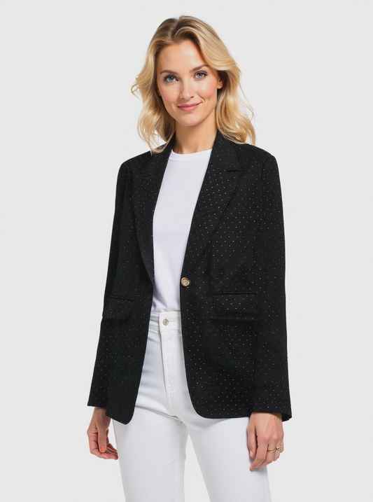 GIACCA CON STRASS - Nero