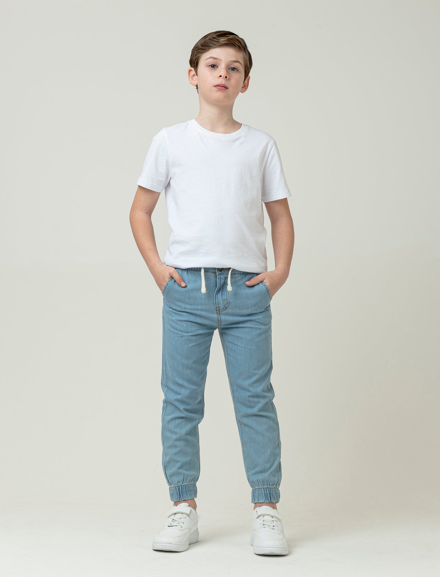 Jogger in denim da bambino - Denim chiaro
