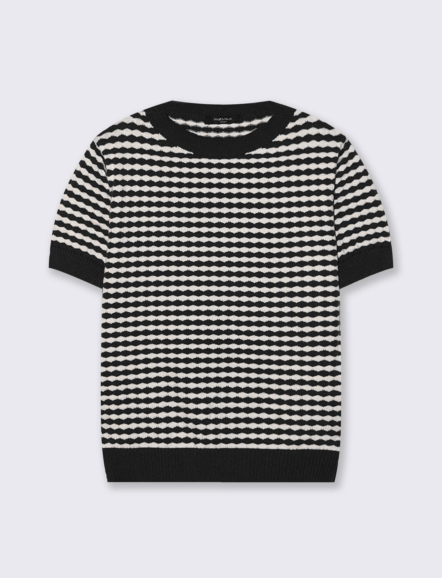 t-shirt in maglia - Nero