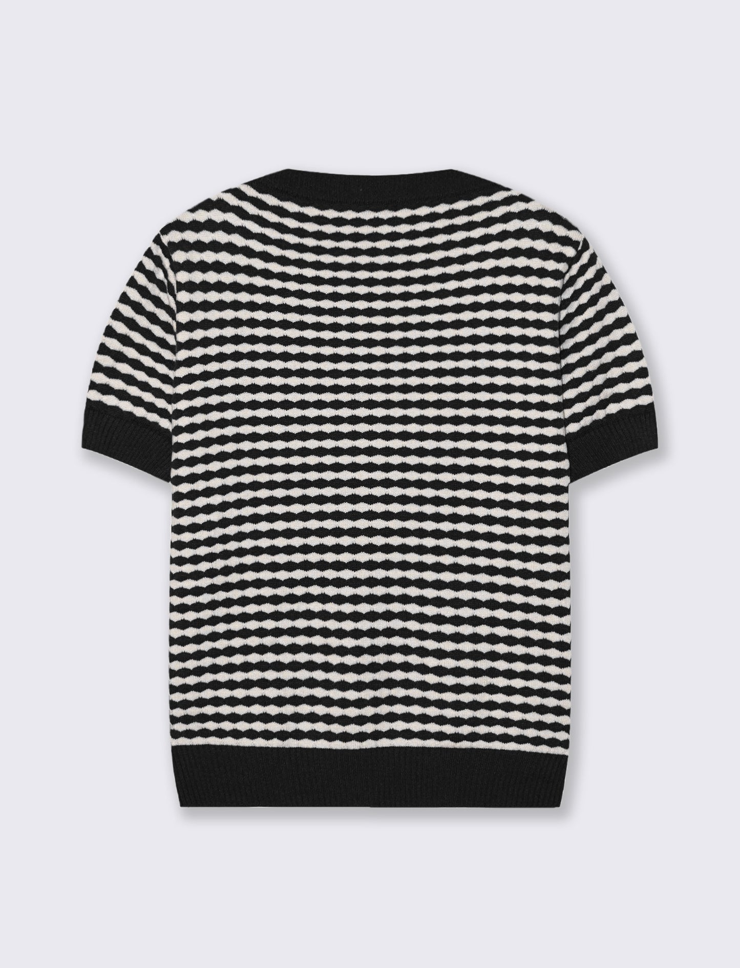 t-shirt in maglia - Nero