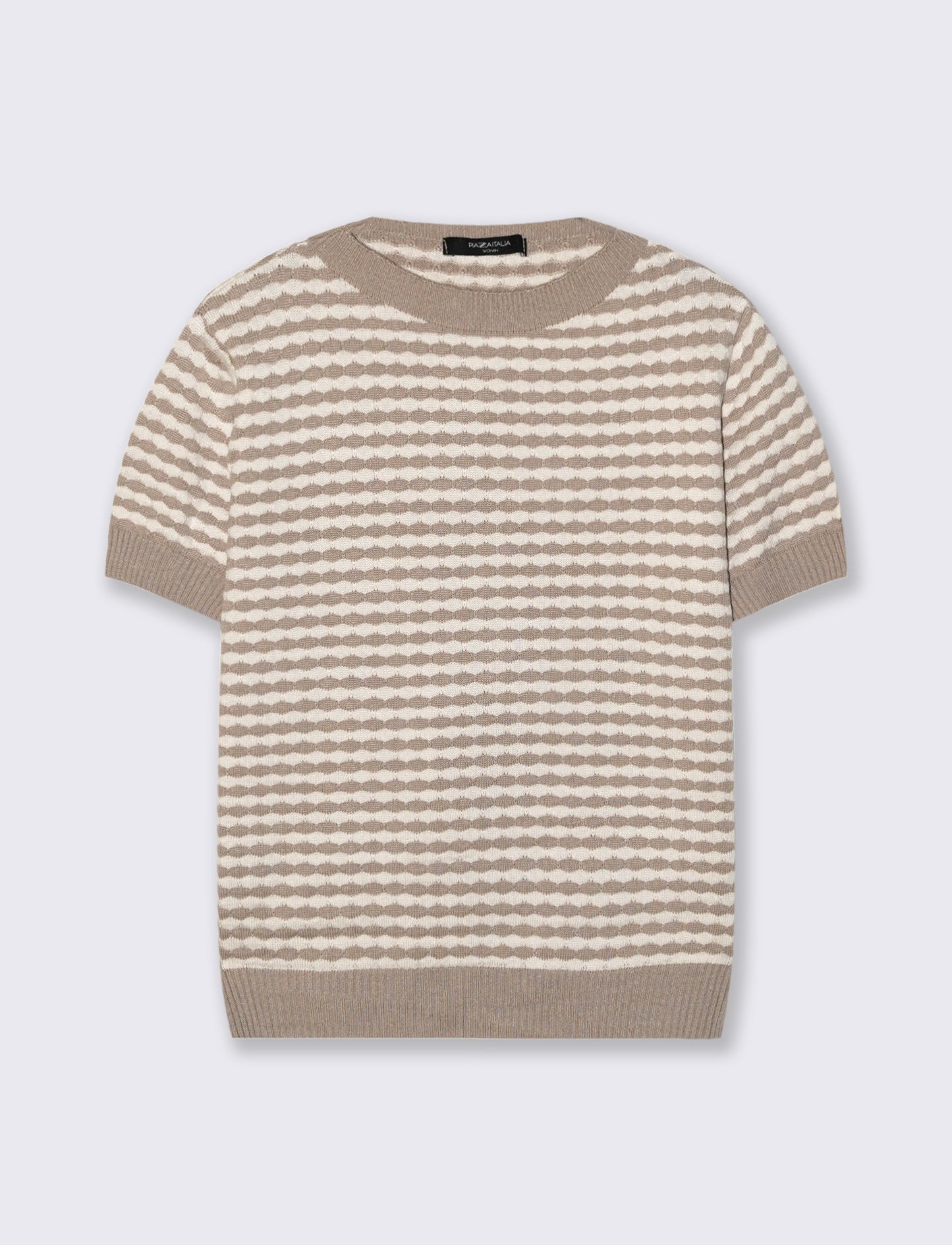 t-shirt in maglia - Beige