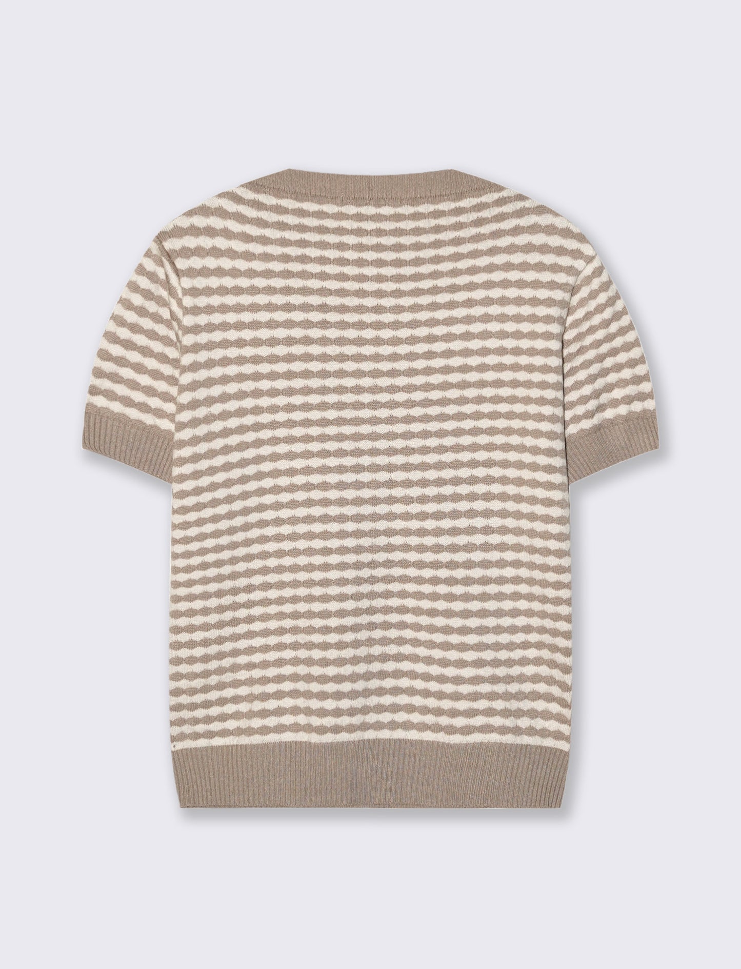 t-shirt in maglia - Beige