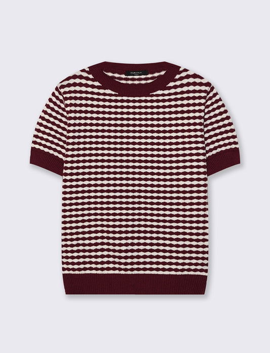 t-shirt in maglia - Bordeaux