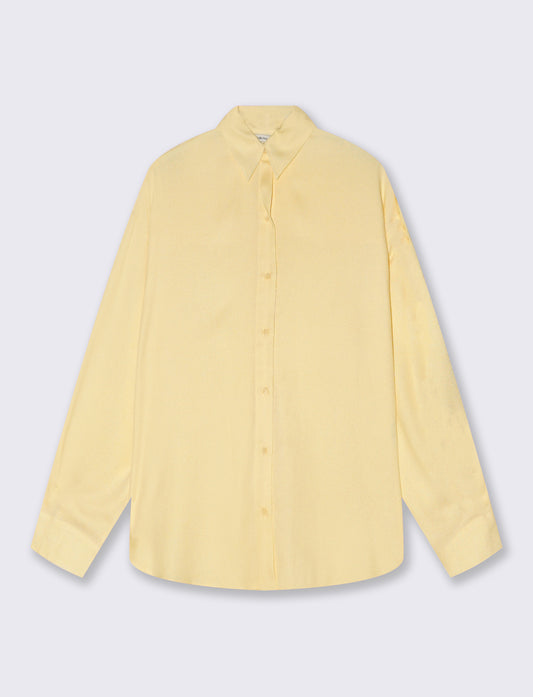 Camicia Lunga con Carre' sul Retro - Giallo pastello