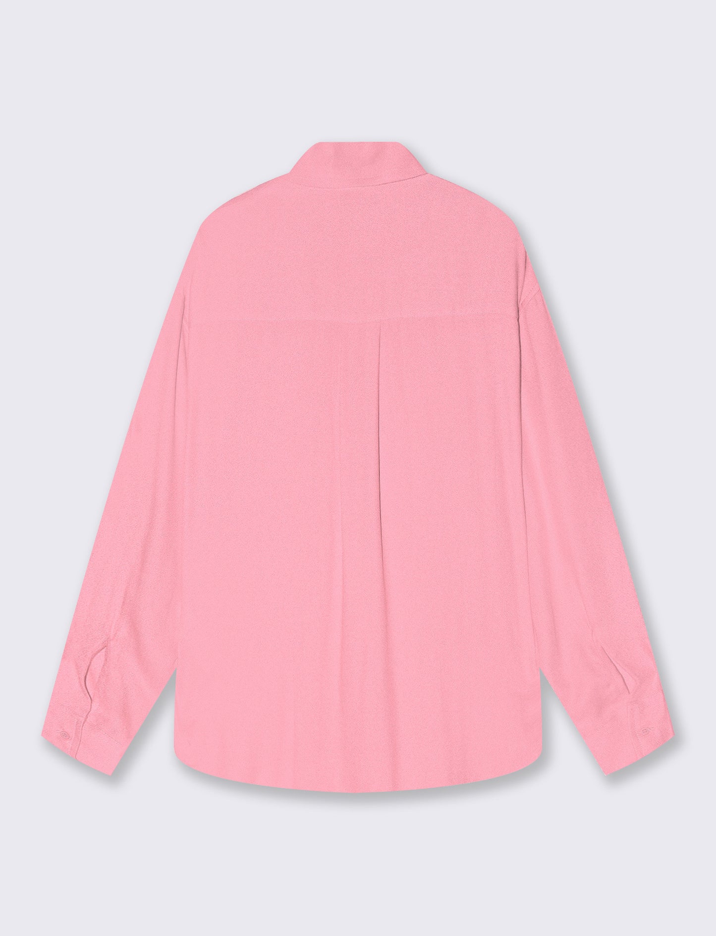 Long Shirt with Back Yoke - Pink