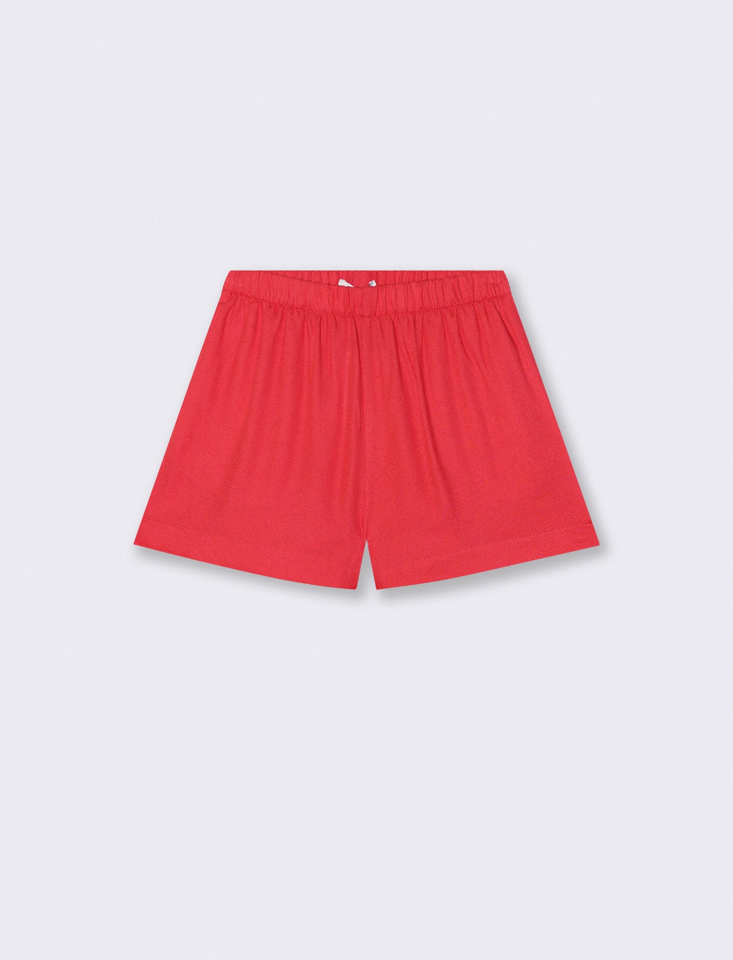Ruched Waist Elastic Shorts - Orange