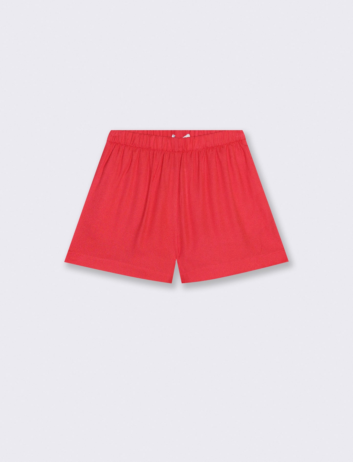 Ruched Waist Elastic Shorts - Orange