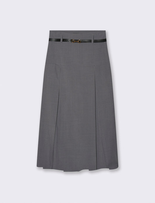 GONNA CON CINTURA - Grigio