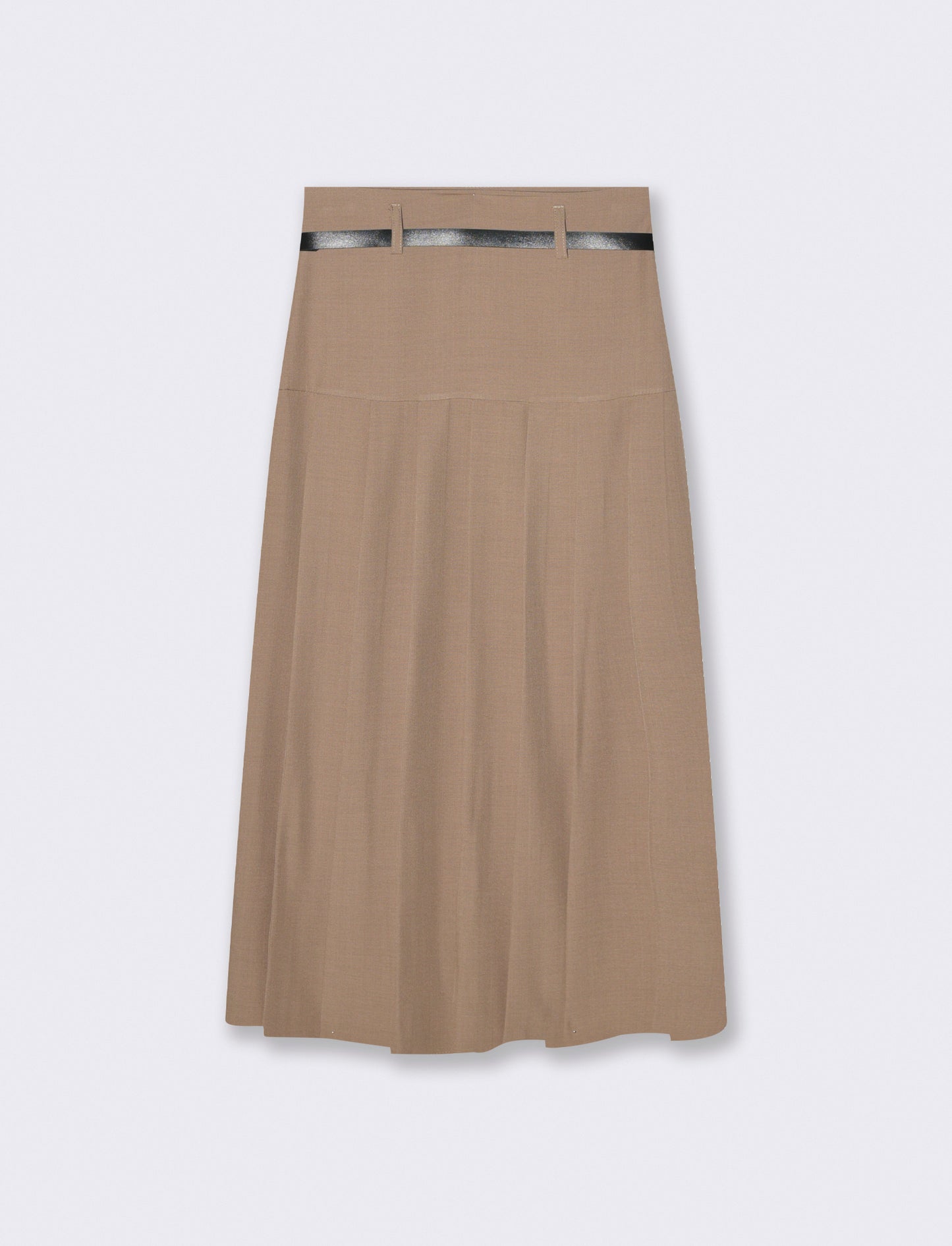 GONNA CON CINTURA - Grigio fango