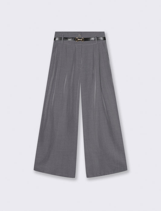 PANTALONE CON CINTURA - Grigio
