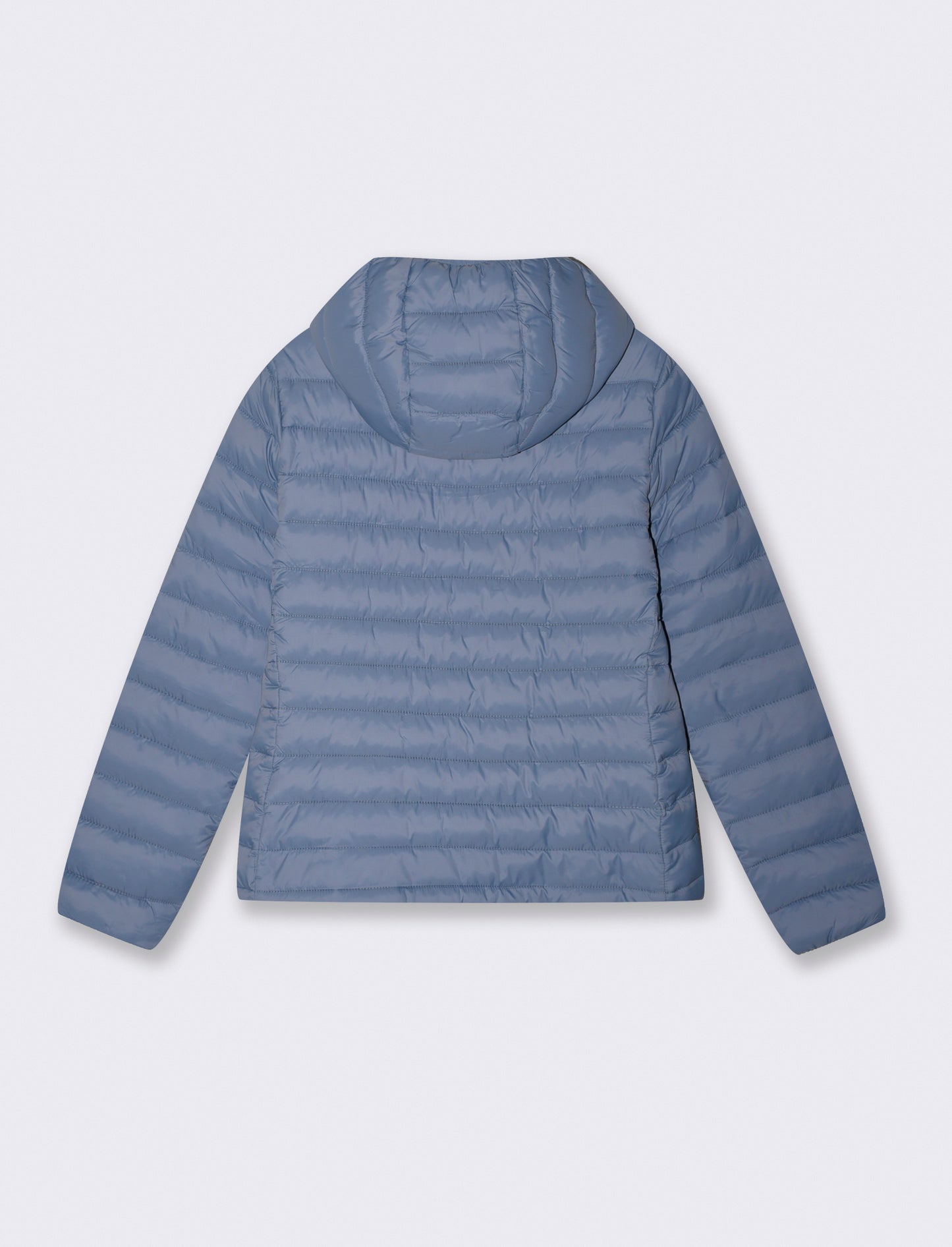 Giubbotto basico con cappuccio e tasche - Denim