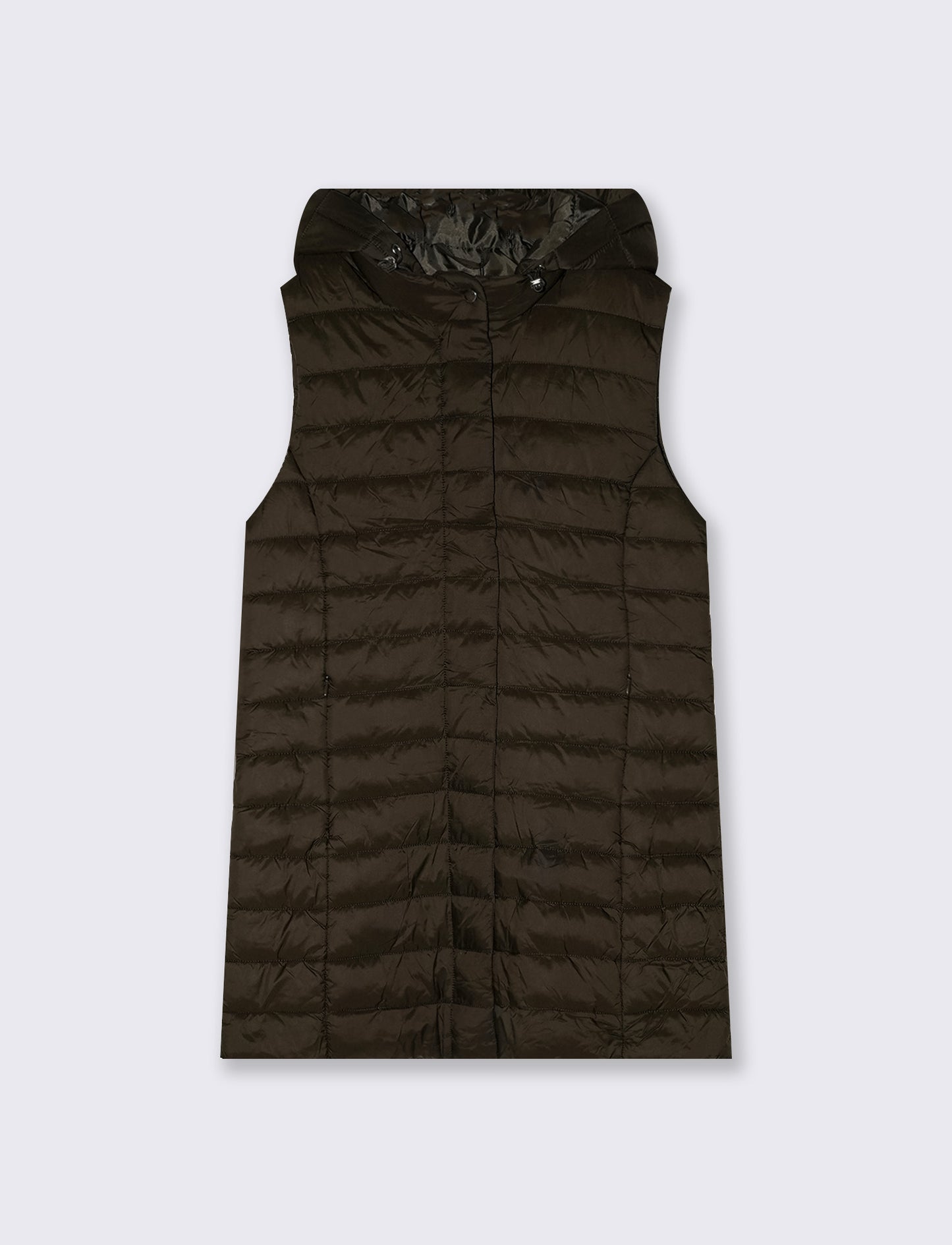 Sleeveless jacket with hood - Green