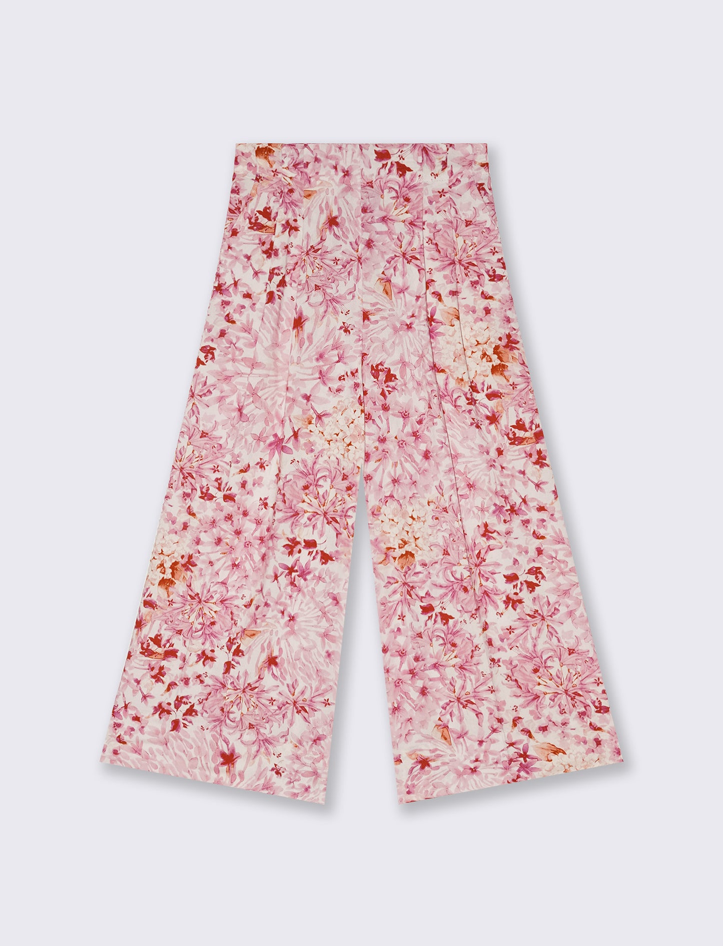 Pantalone palazzo fantasia con elastico - var 1
