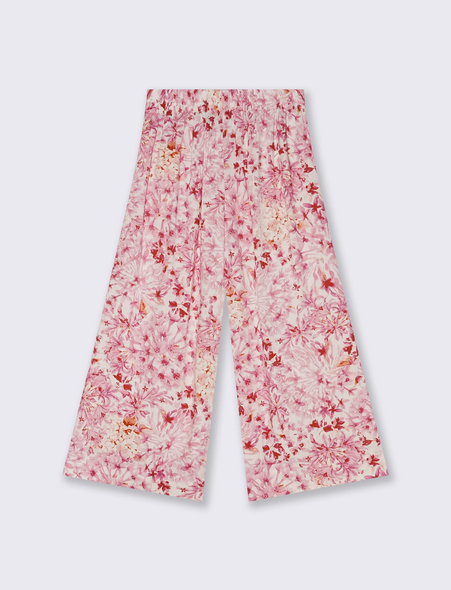 Pantalone palazzo fantasia con elastico - var 1