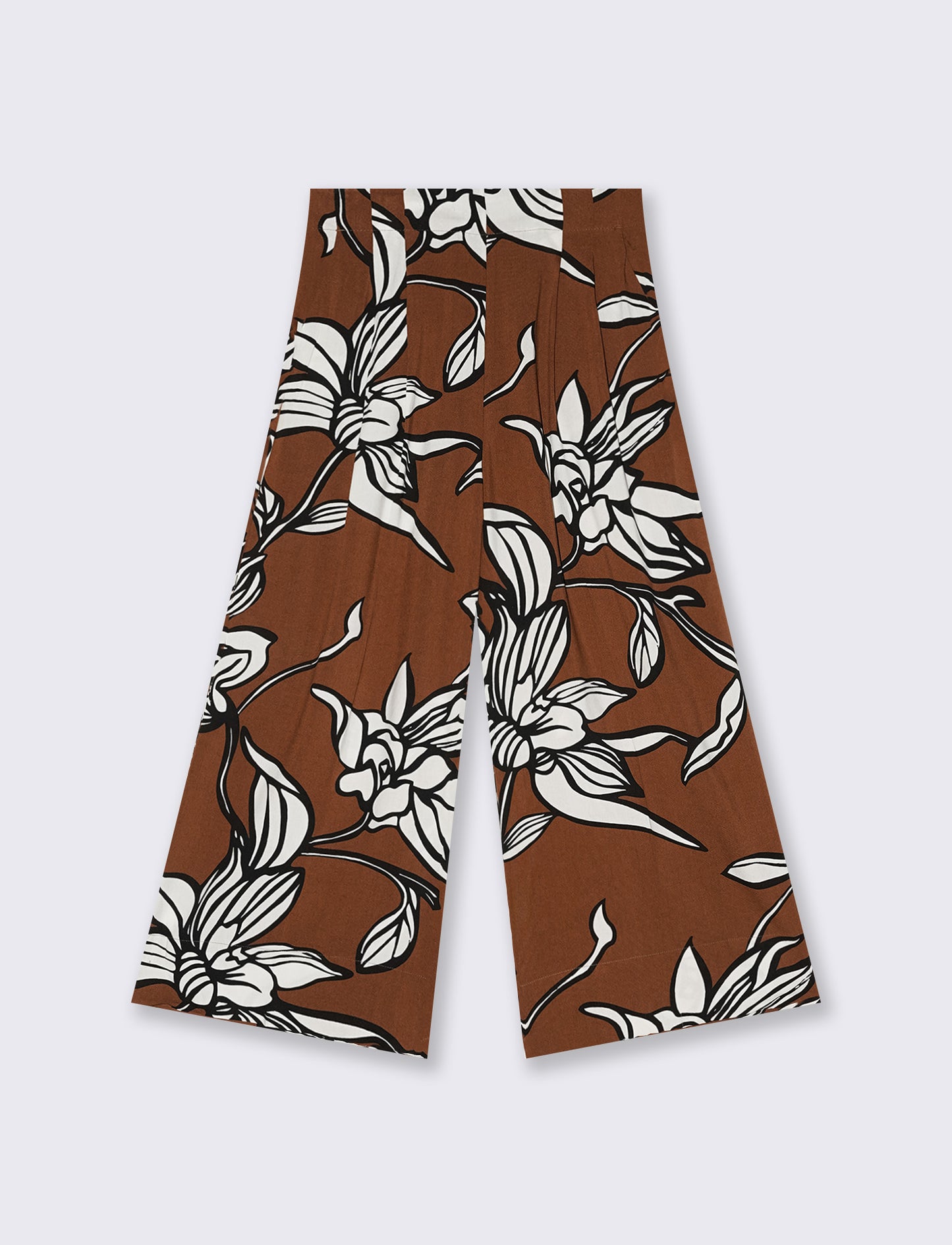 Palazzo trousers with elastic print - 