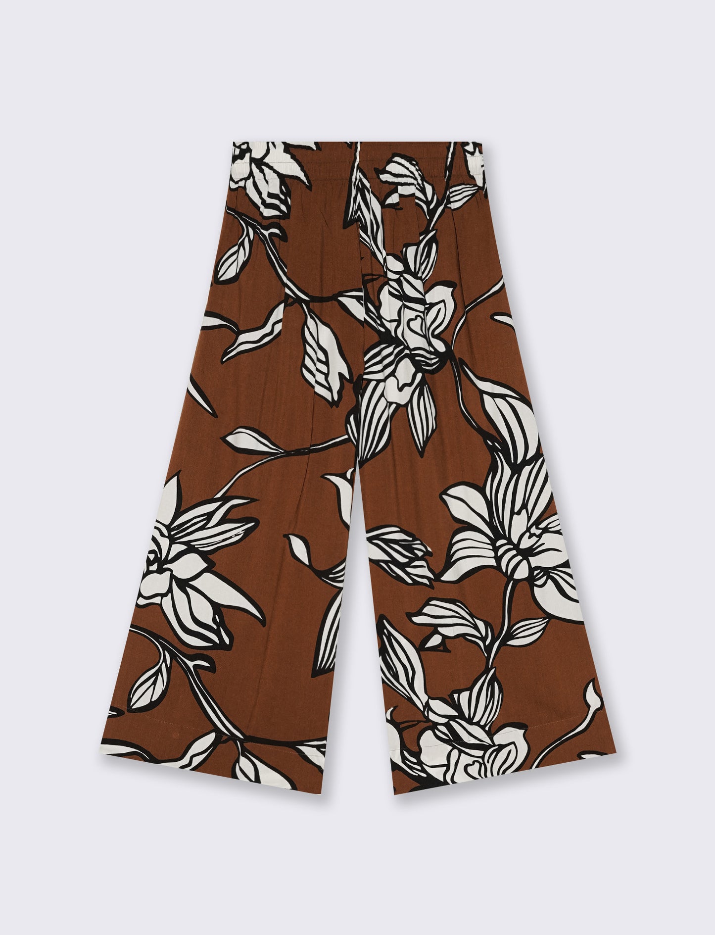 Pantalone palazzo fantasia con elastico - var 2