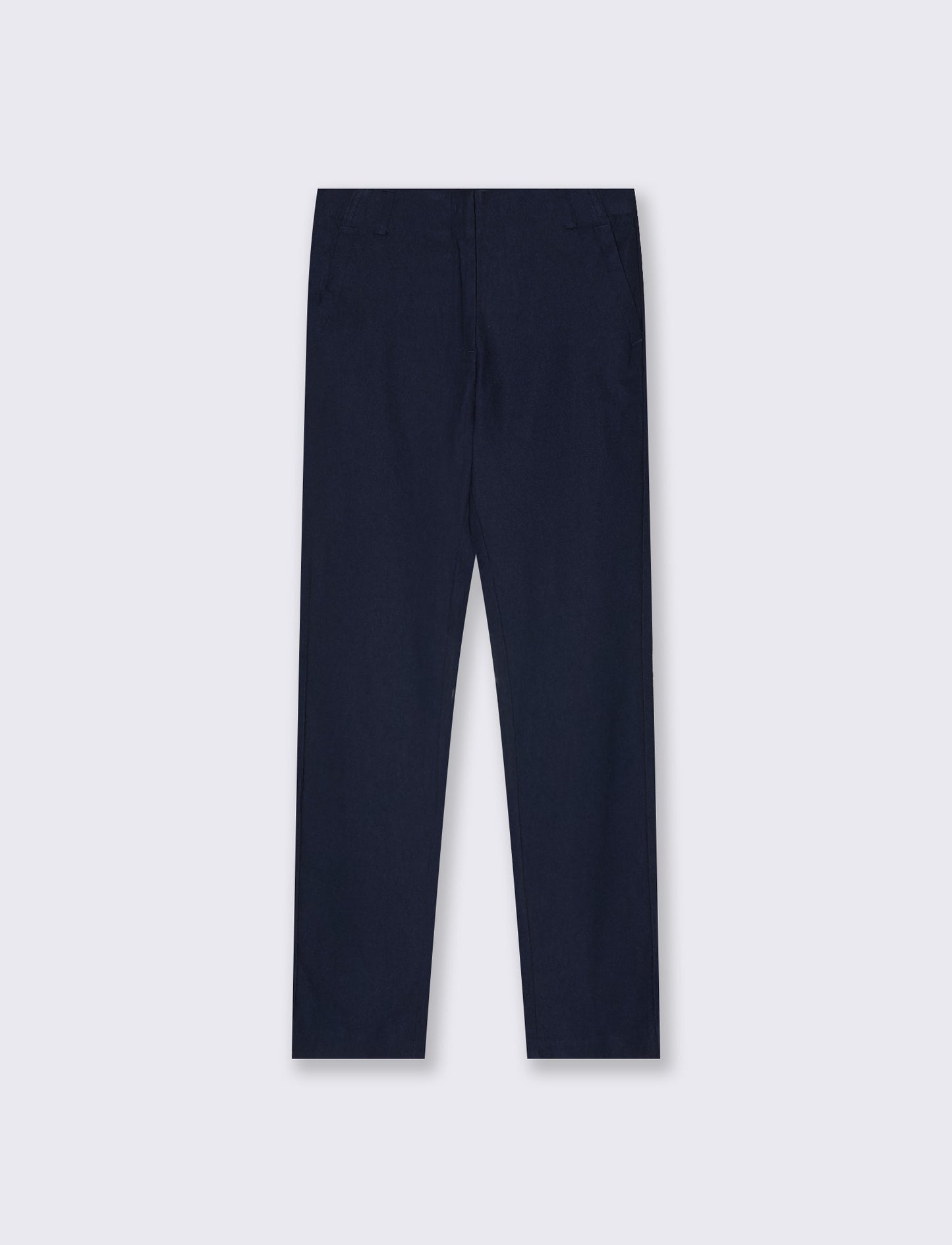 Pantalone Bengalina Slim a Vita Media - Blu