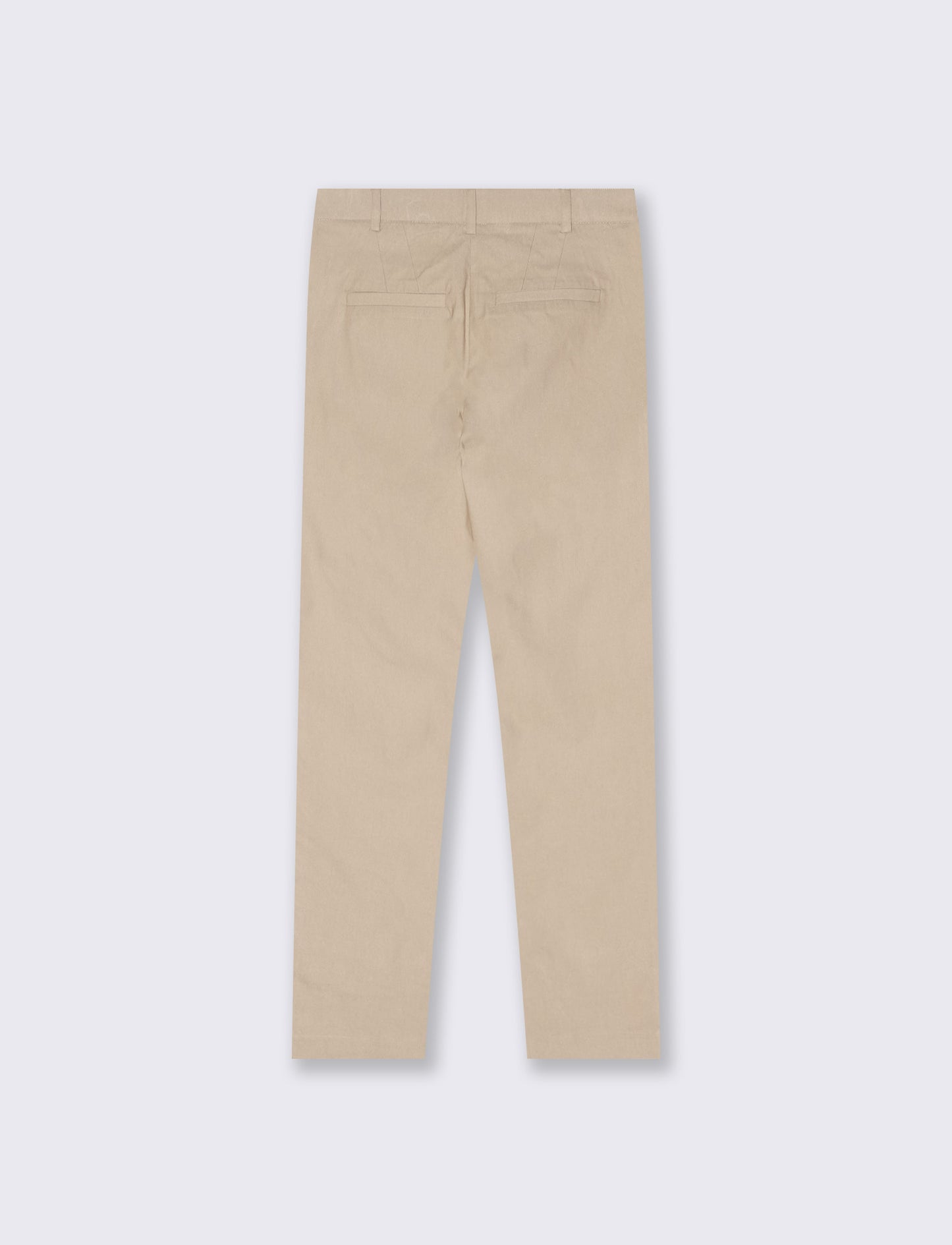Pantalone Bengalina Slim a Vita Media - Beige grano