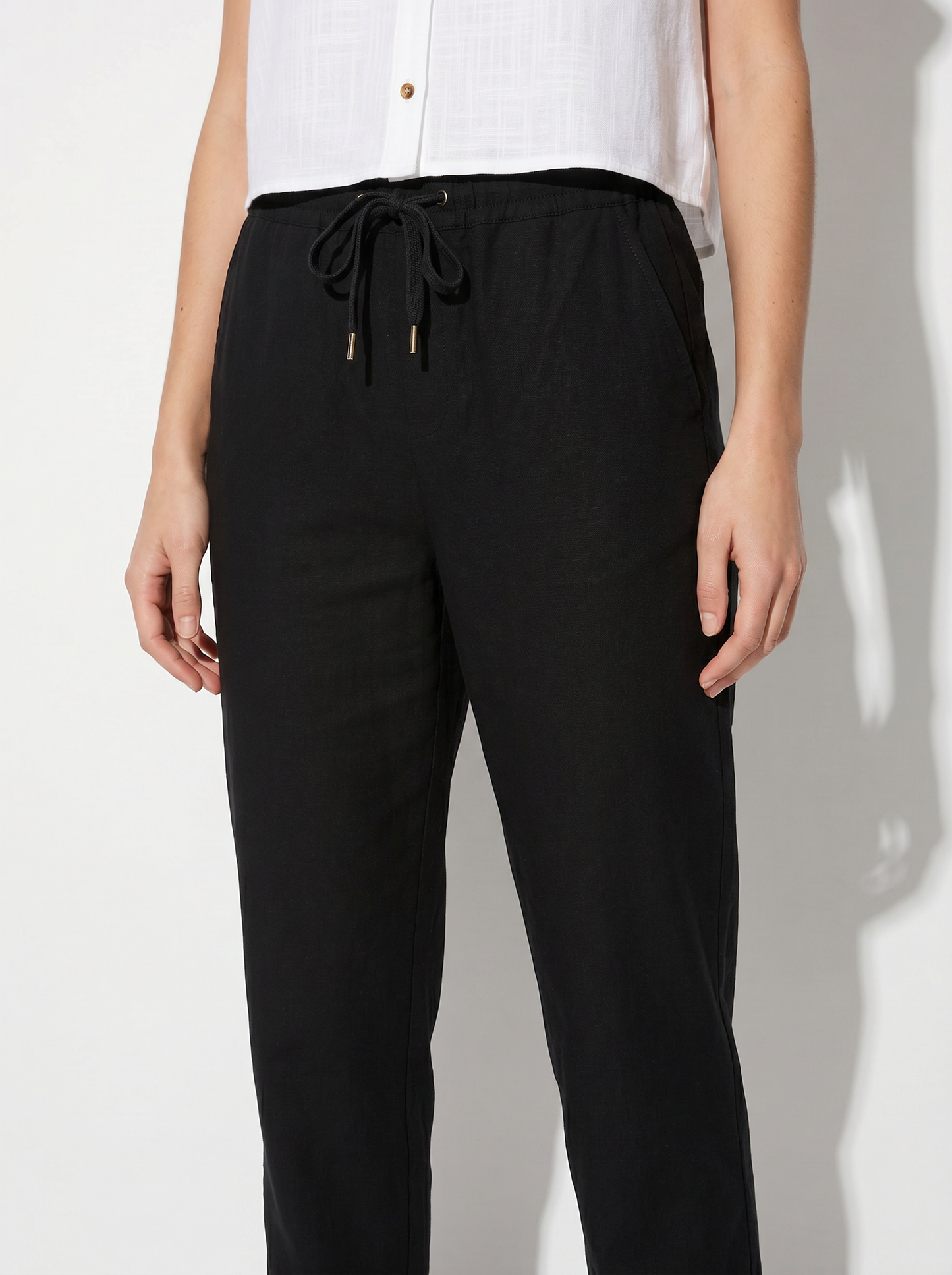 PANTALONE CON ELASTICO - Nero