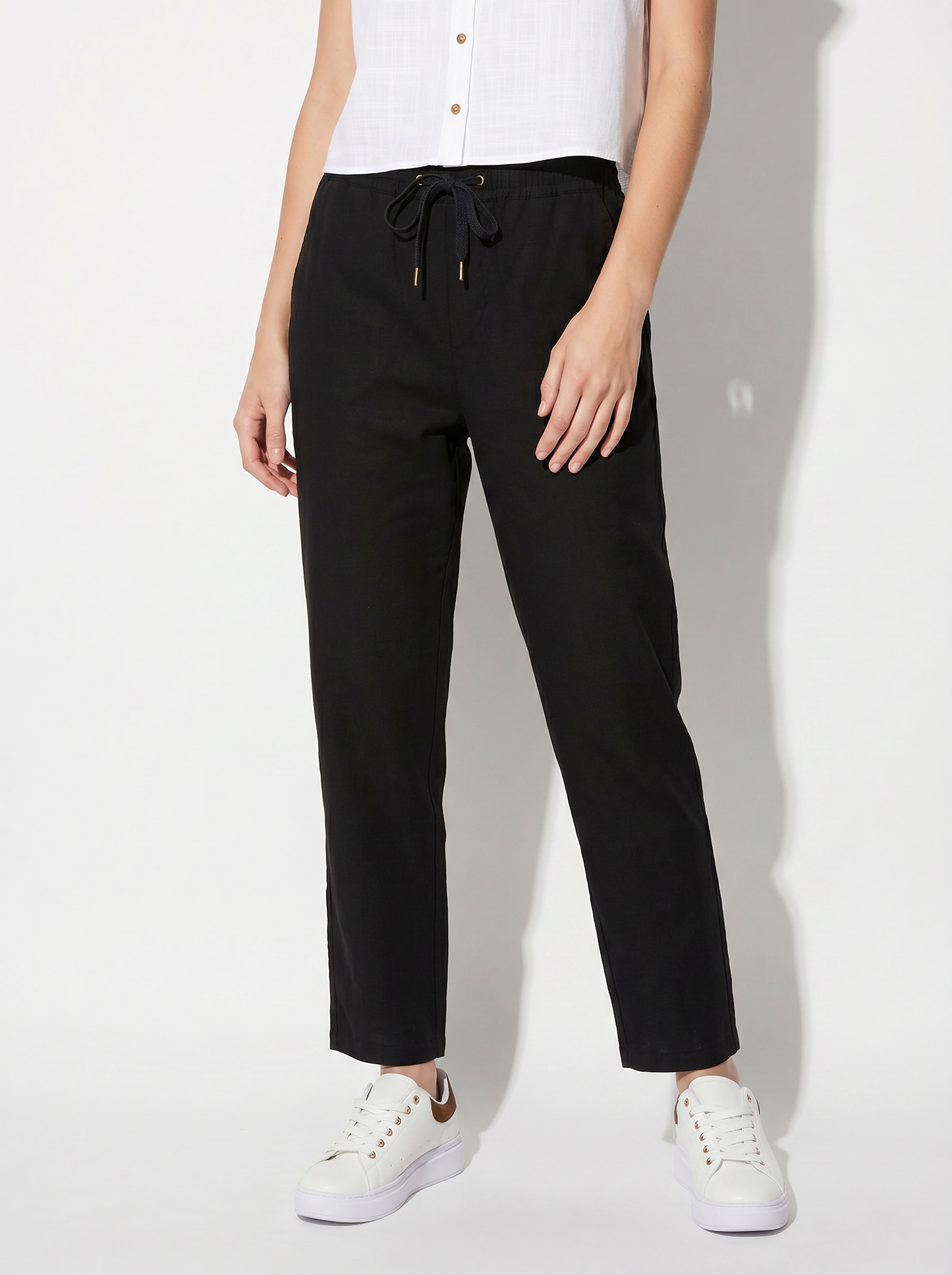 PANTALONE CON ELASTICO - Nero