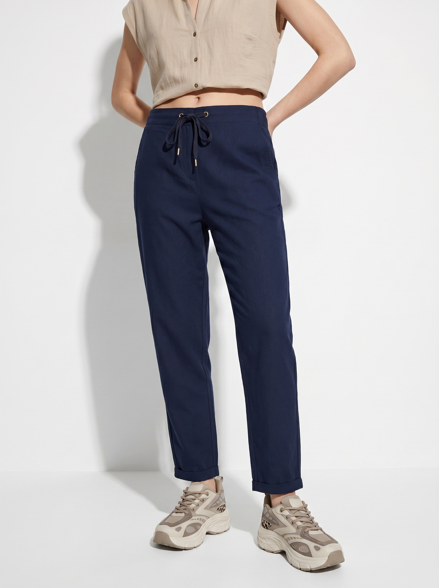 PANTALONE CON ELASTICO - Blu