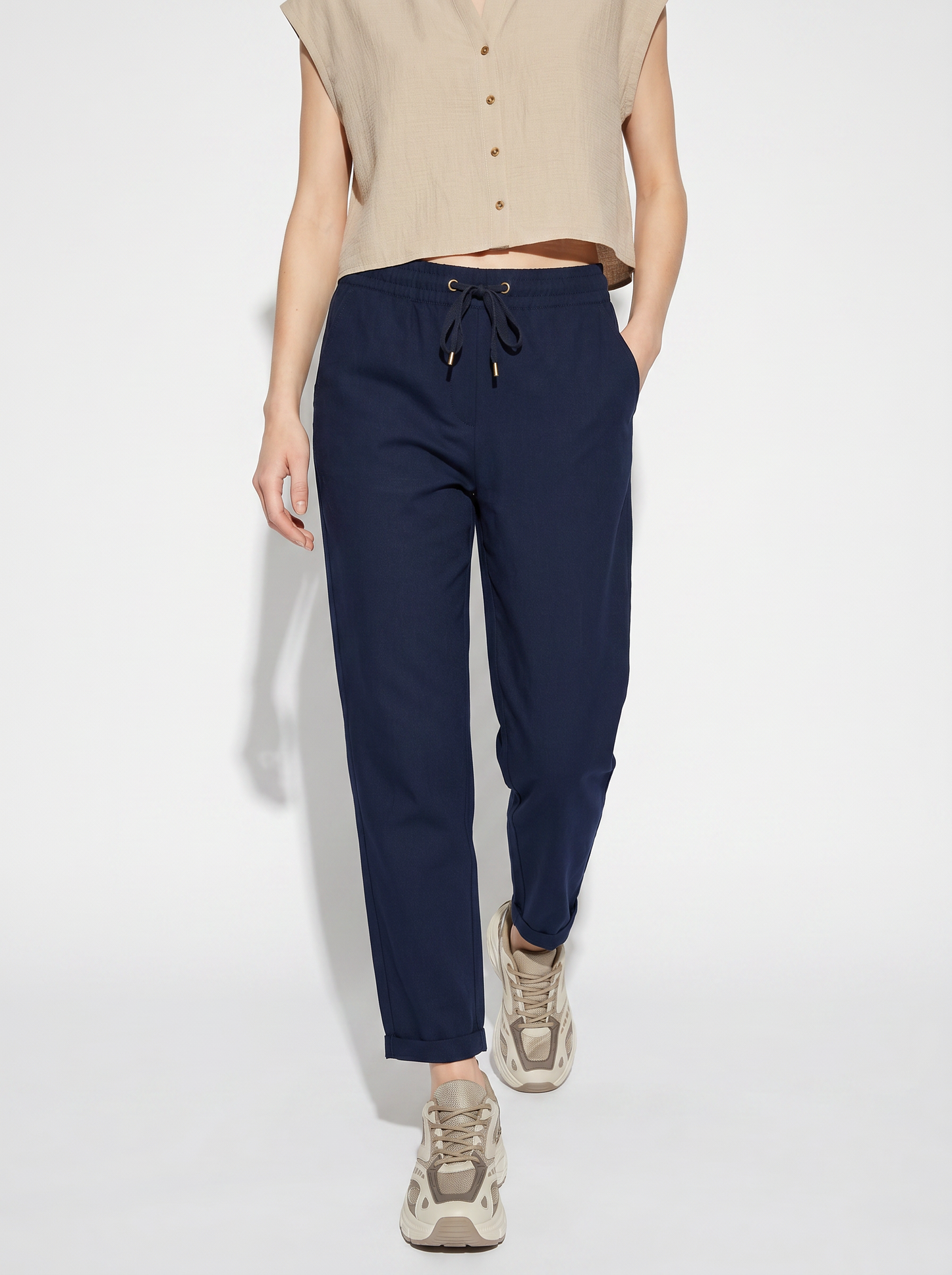 PANTALONE CON ELASTICO - Blu