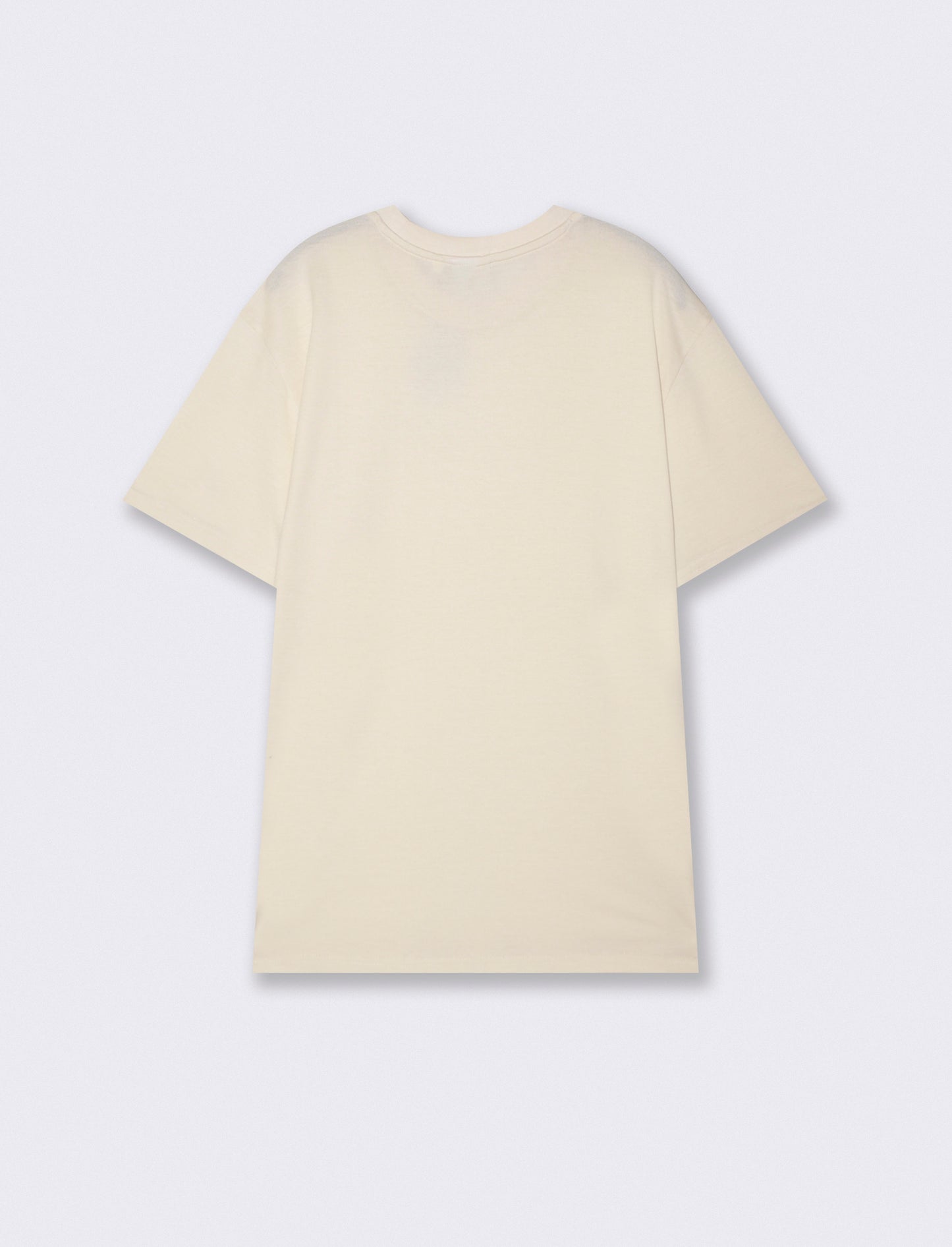 T-shirt girocollo jacquard regular fit - Bianco sporco