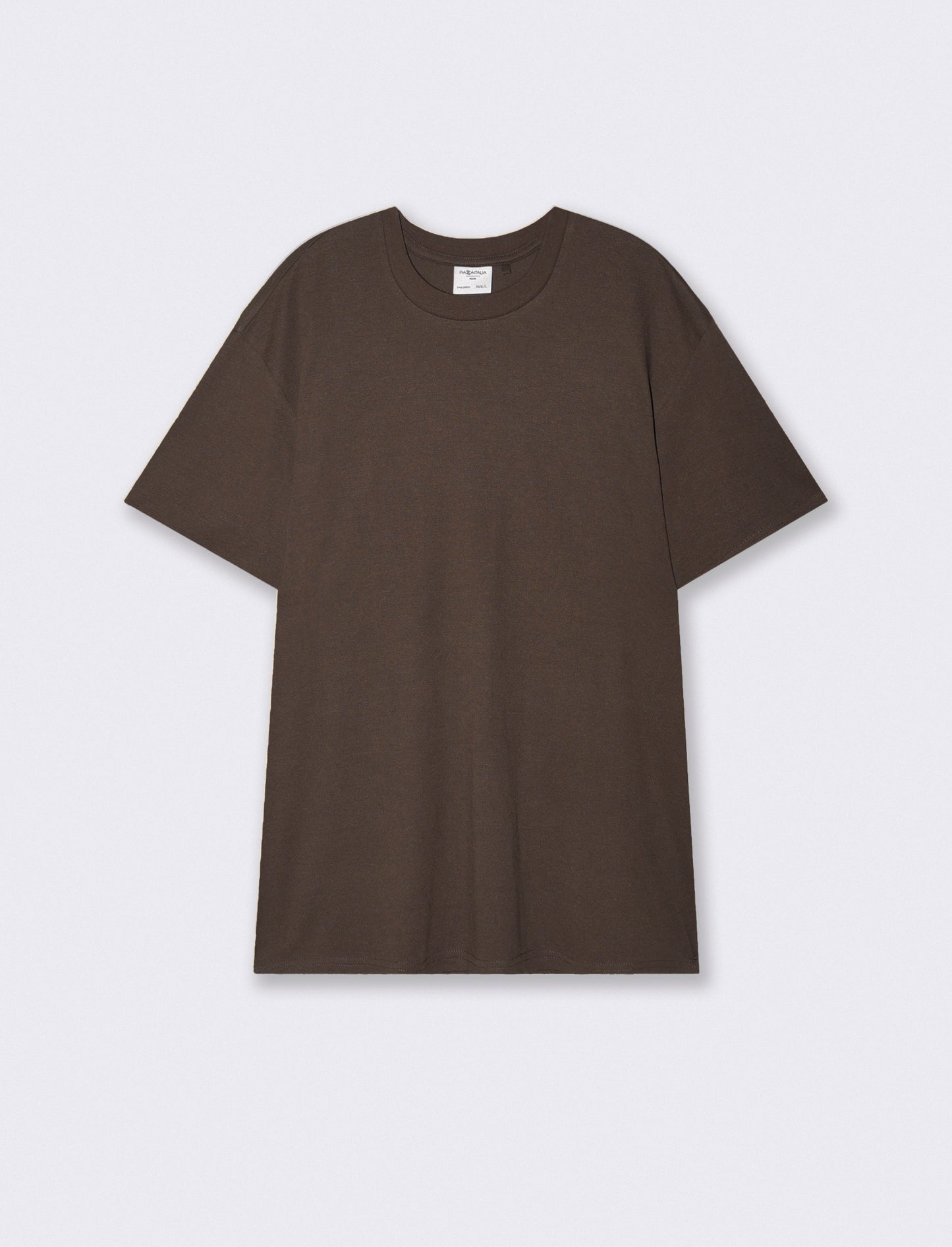 T-shirt girocollo jacquard regular fit - Moro