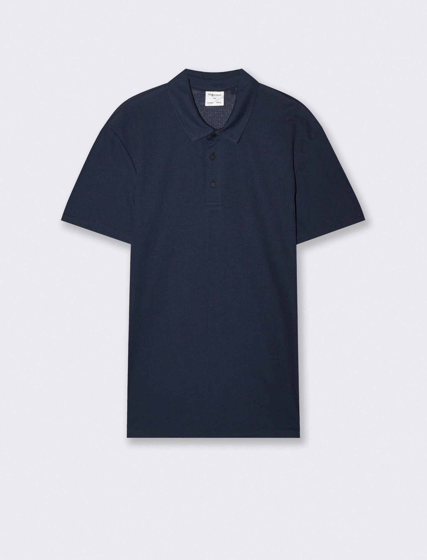 POLO JACQUARD EFFETTO RIGA - Blu