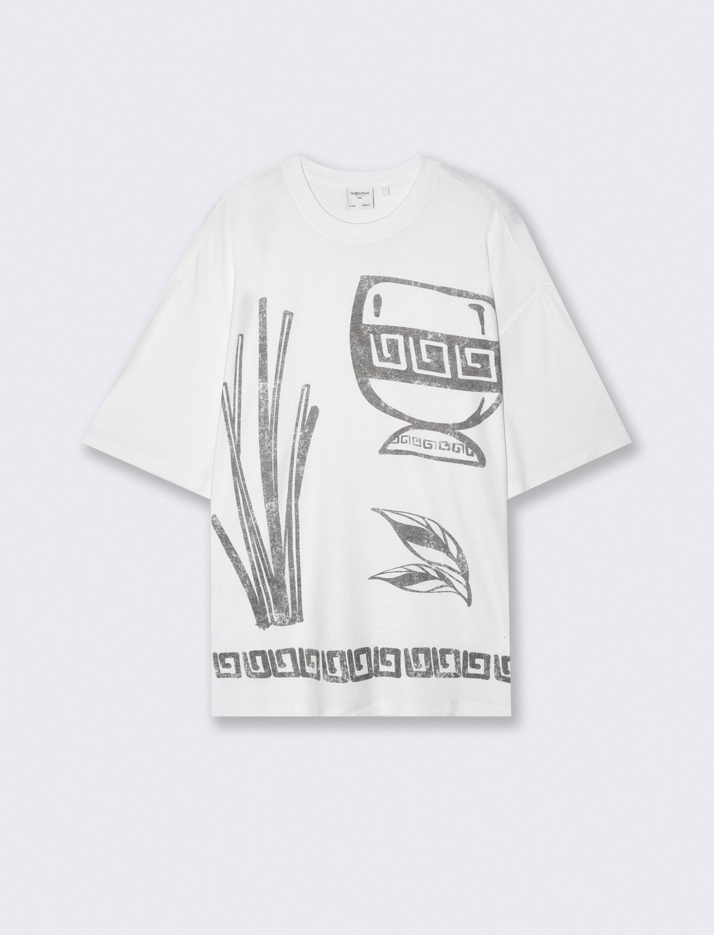 T-SHIRT  IN JERSEY ALL OVER PRINT - Bianco