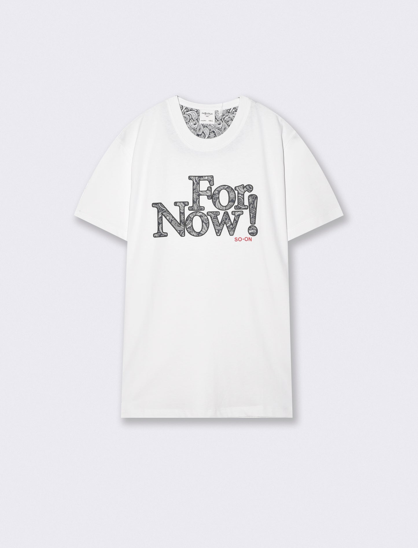 T-shirt girocollo con patch ricamato - Bianco