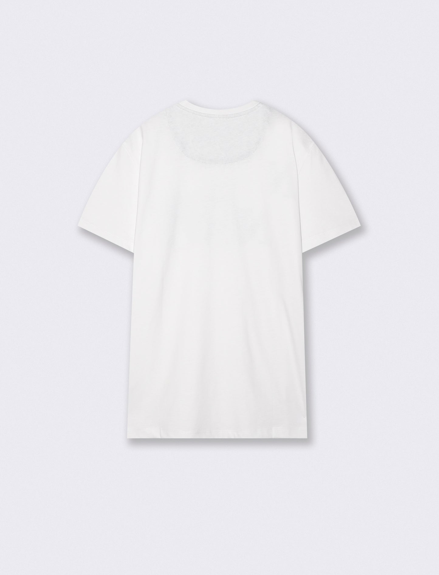 T-shirt girocollo con patch ricamato - Bianco