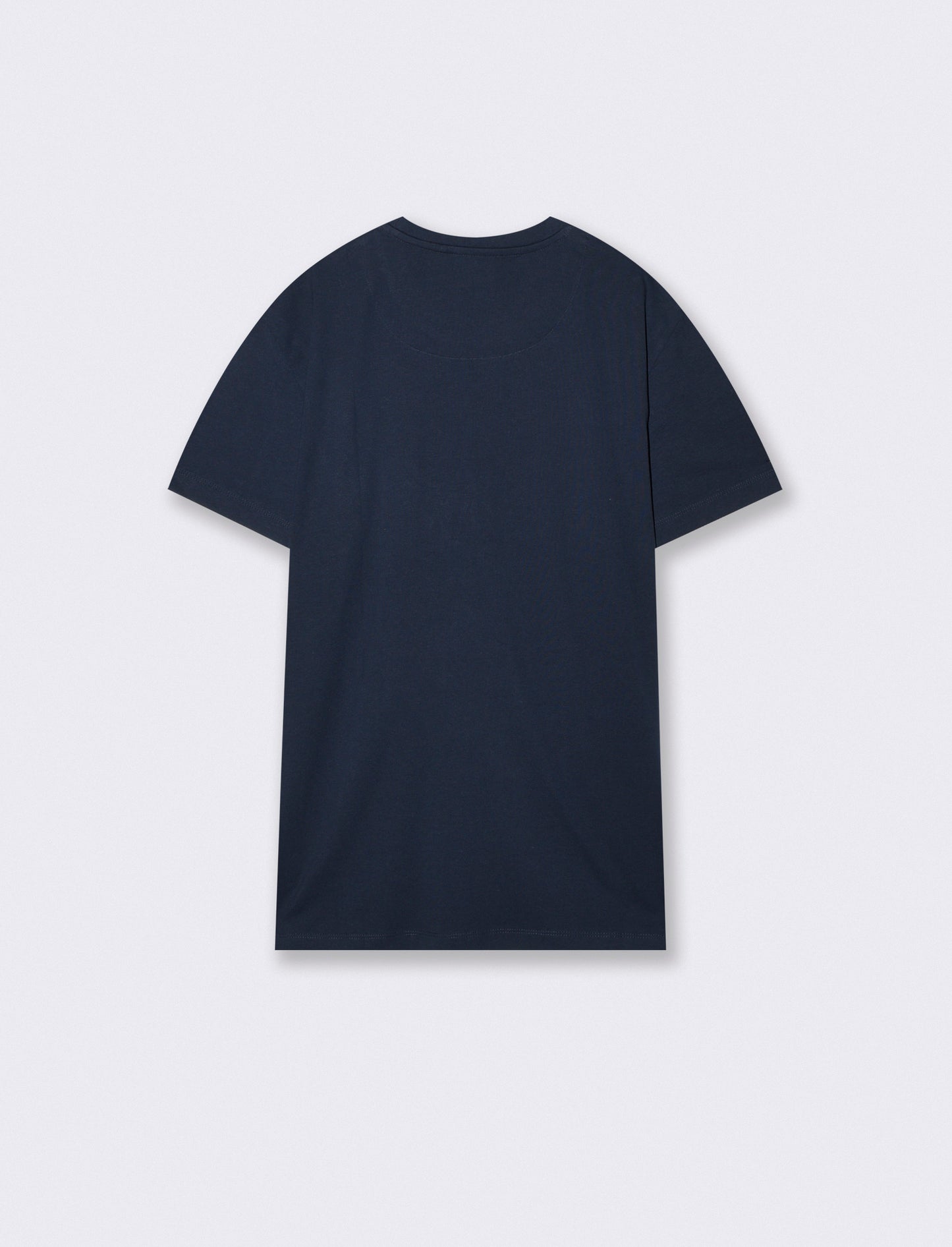 T-shirt girocollo con patch ricamato - Blu
