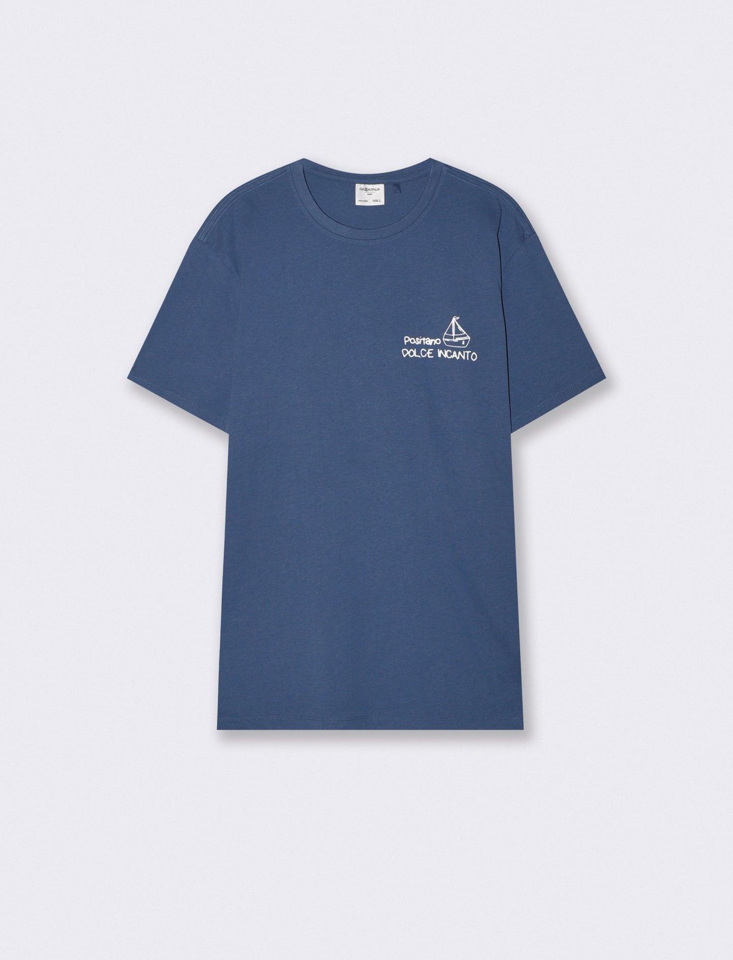 T-shirt girocollo con stampa spray effetto - Avion