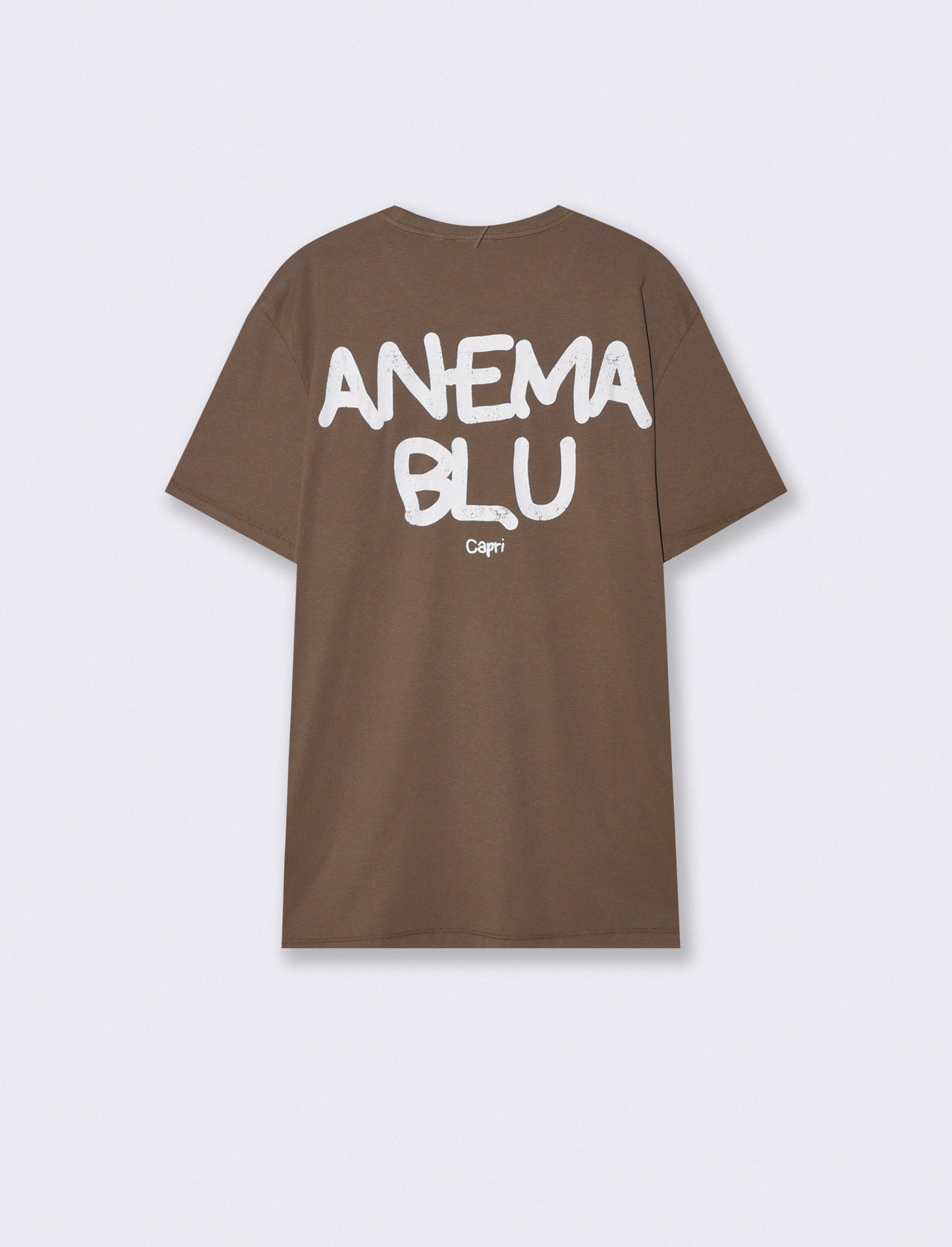 T-SHIRT  CON STAMPA EFFETTO SPRAY - Grigio fango