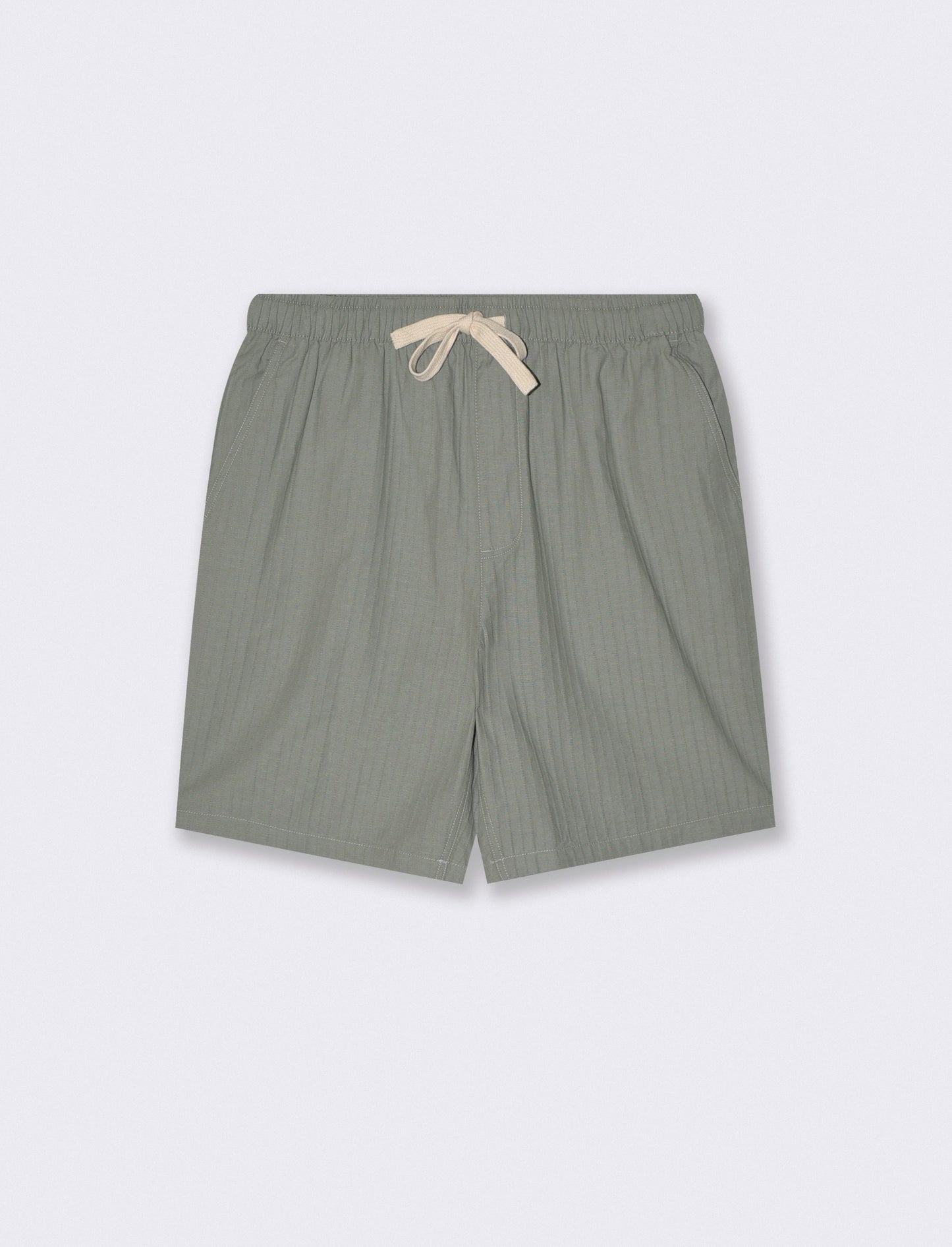Bermuda Cotton Striped Effect Jogger - Green