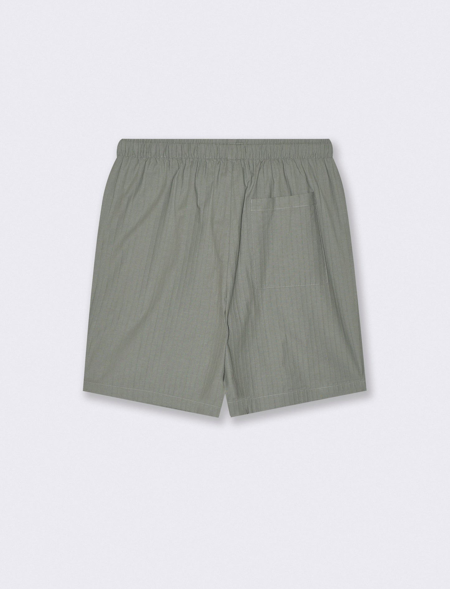 Bermuda Cotton Striped Effect Jogger - Green