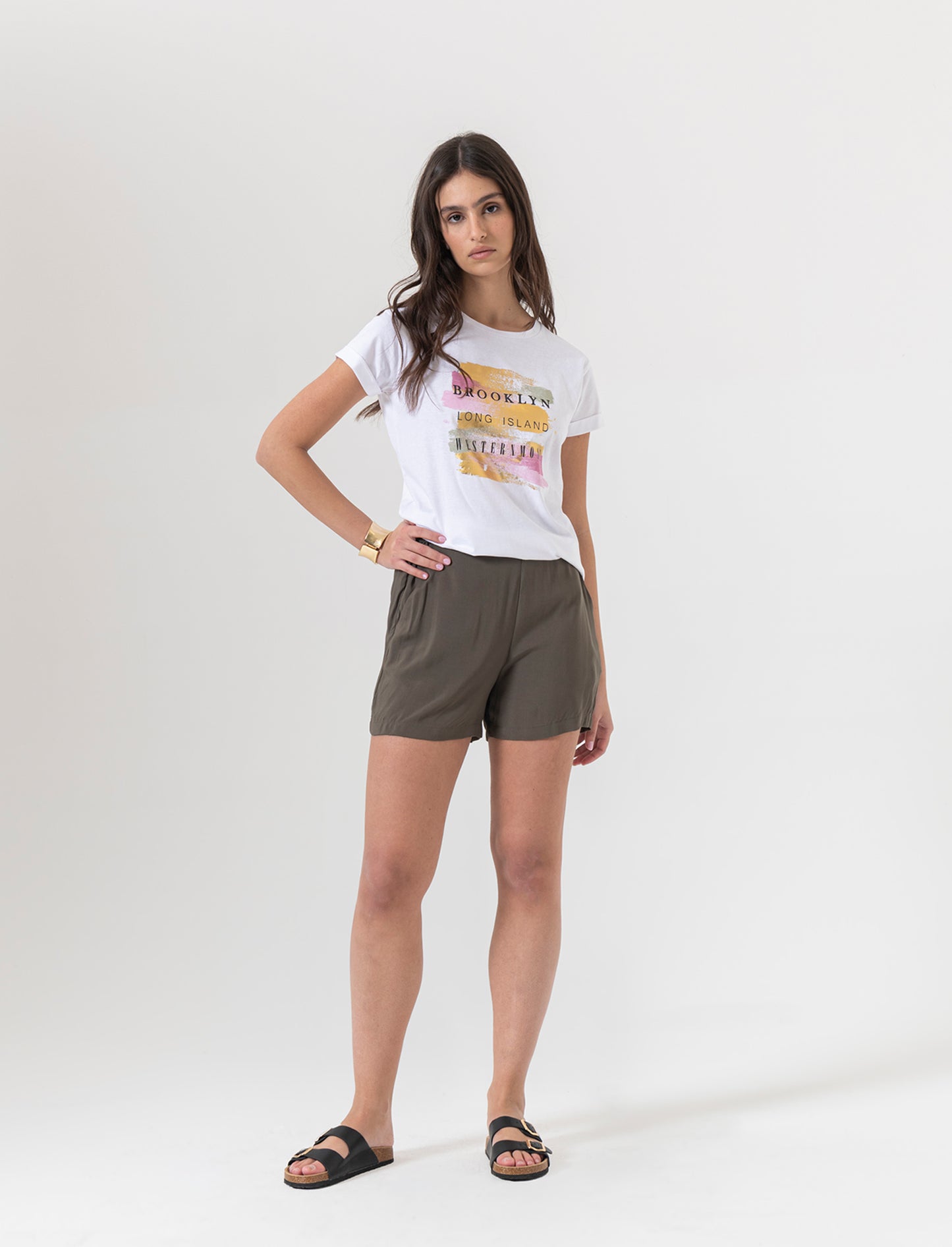 Short con elastico in vita da donna - Ve.milit.