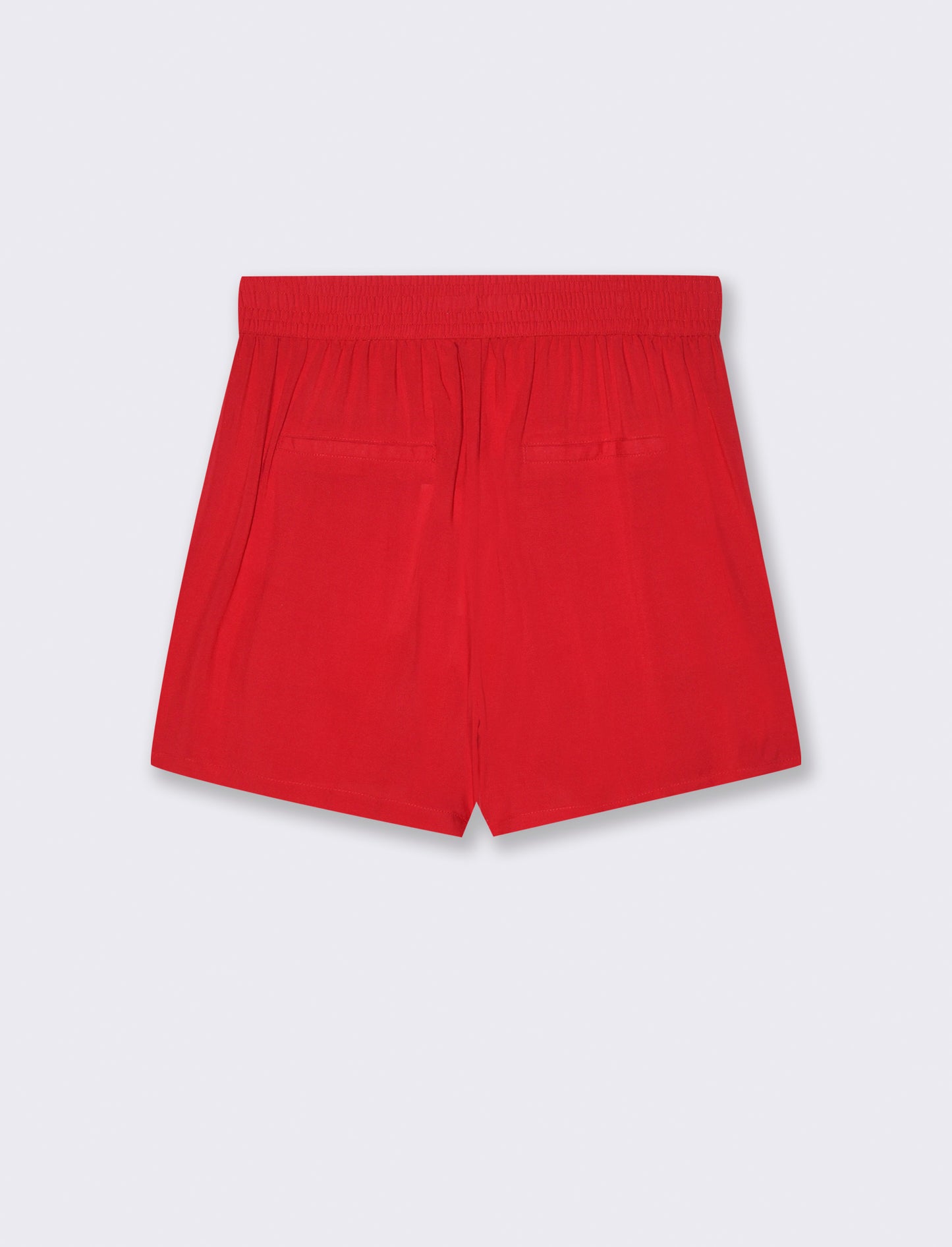 Short con elastico in vita da donna - Rosso scarlatto
