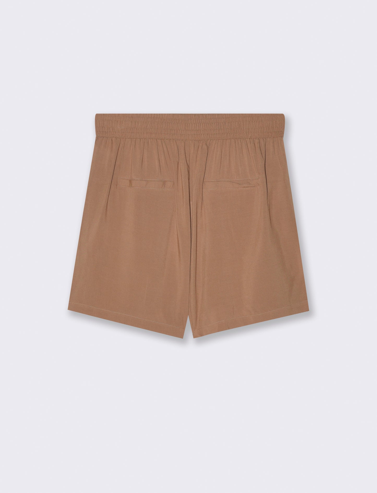 Short con elastico in vita da donna - Caramello