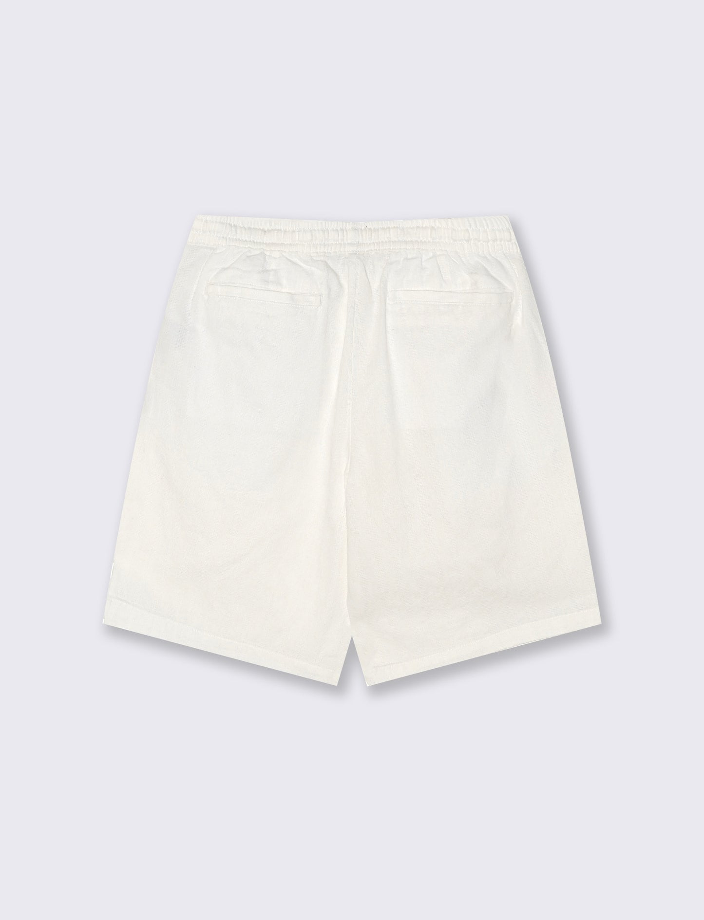 Bermuda Jogger Misto Cotone Jacquard - Bianco