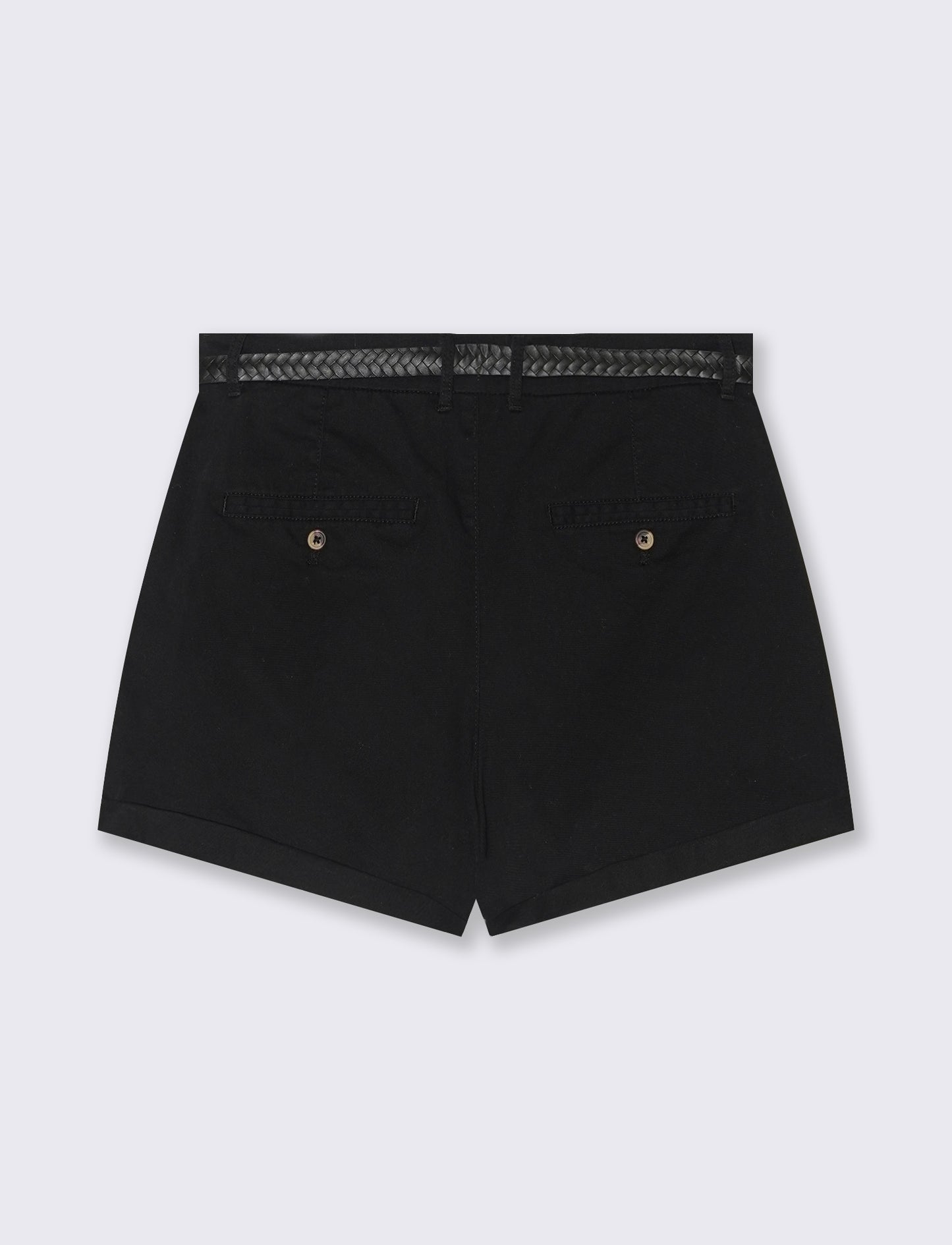 Short con cintura da donna - Nero