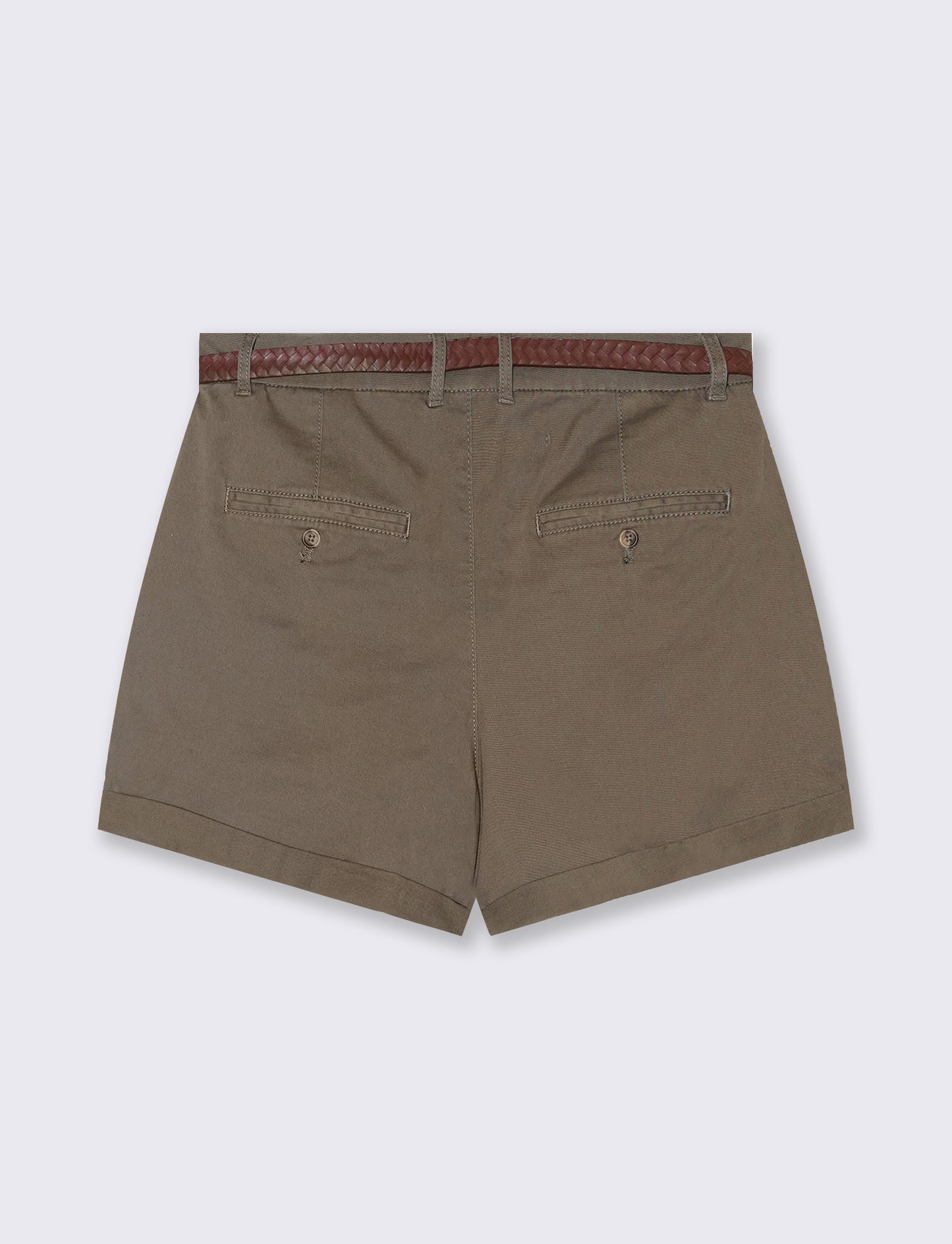 Short con cintura da donna - Verde salvia