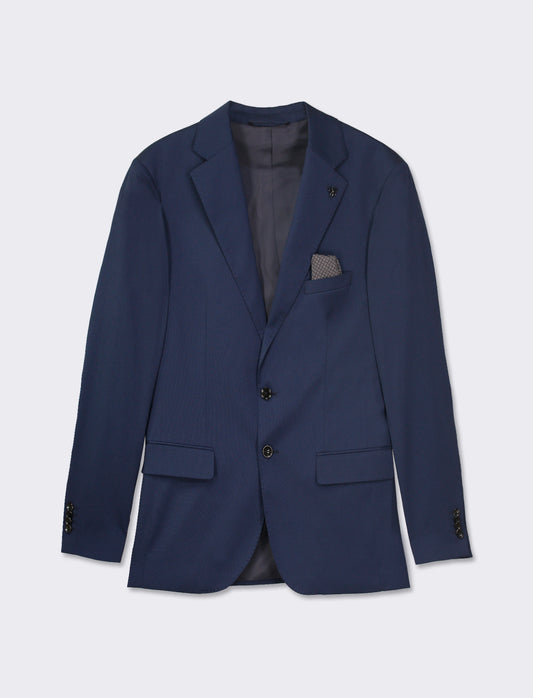 Blazer struttura nido d'ape da completo - Blu