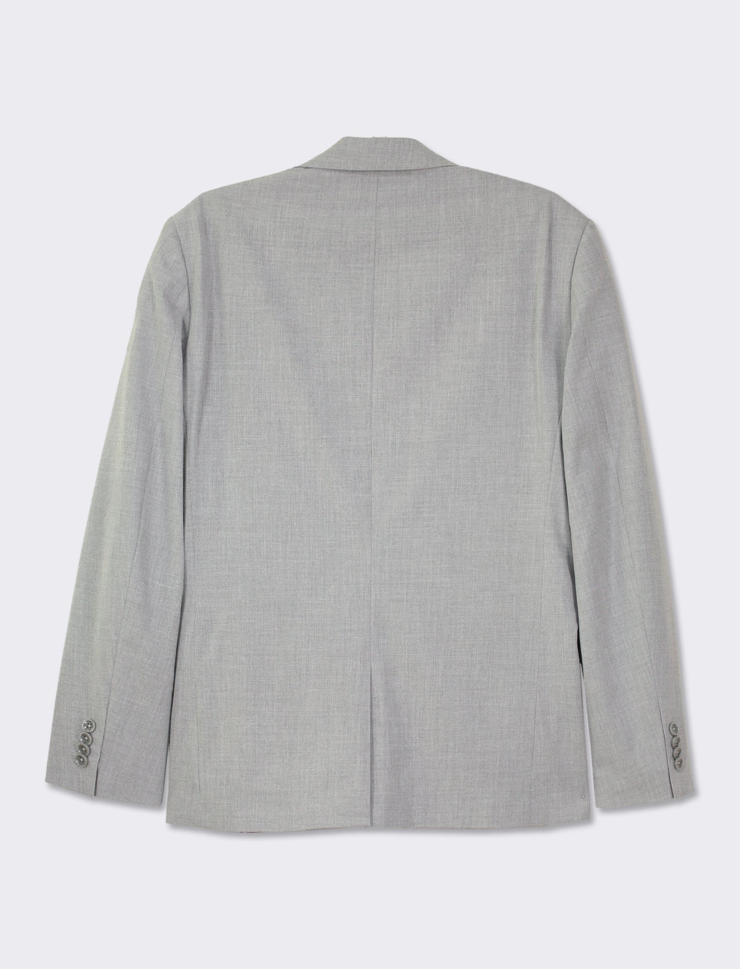 Formal Fit Classic Revers Collar Blazer with Cuff Button Detail - Grey